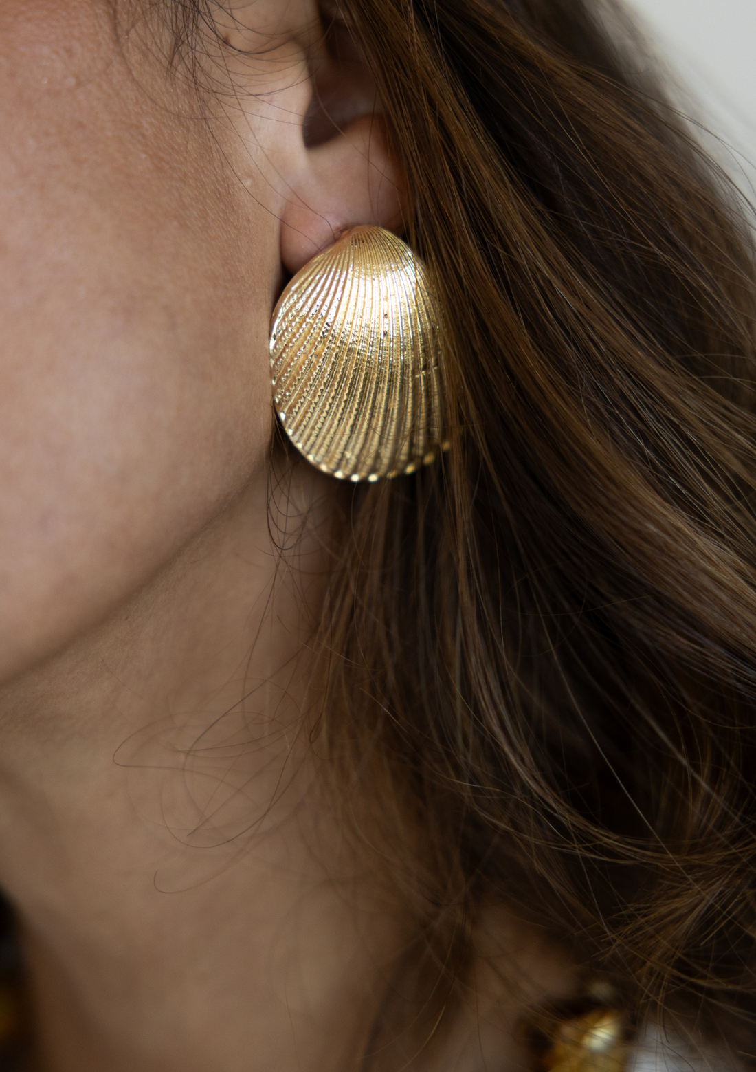 Seashell Earring – Gold Water-Resistant Boho | My Bohemian Store