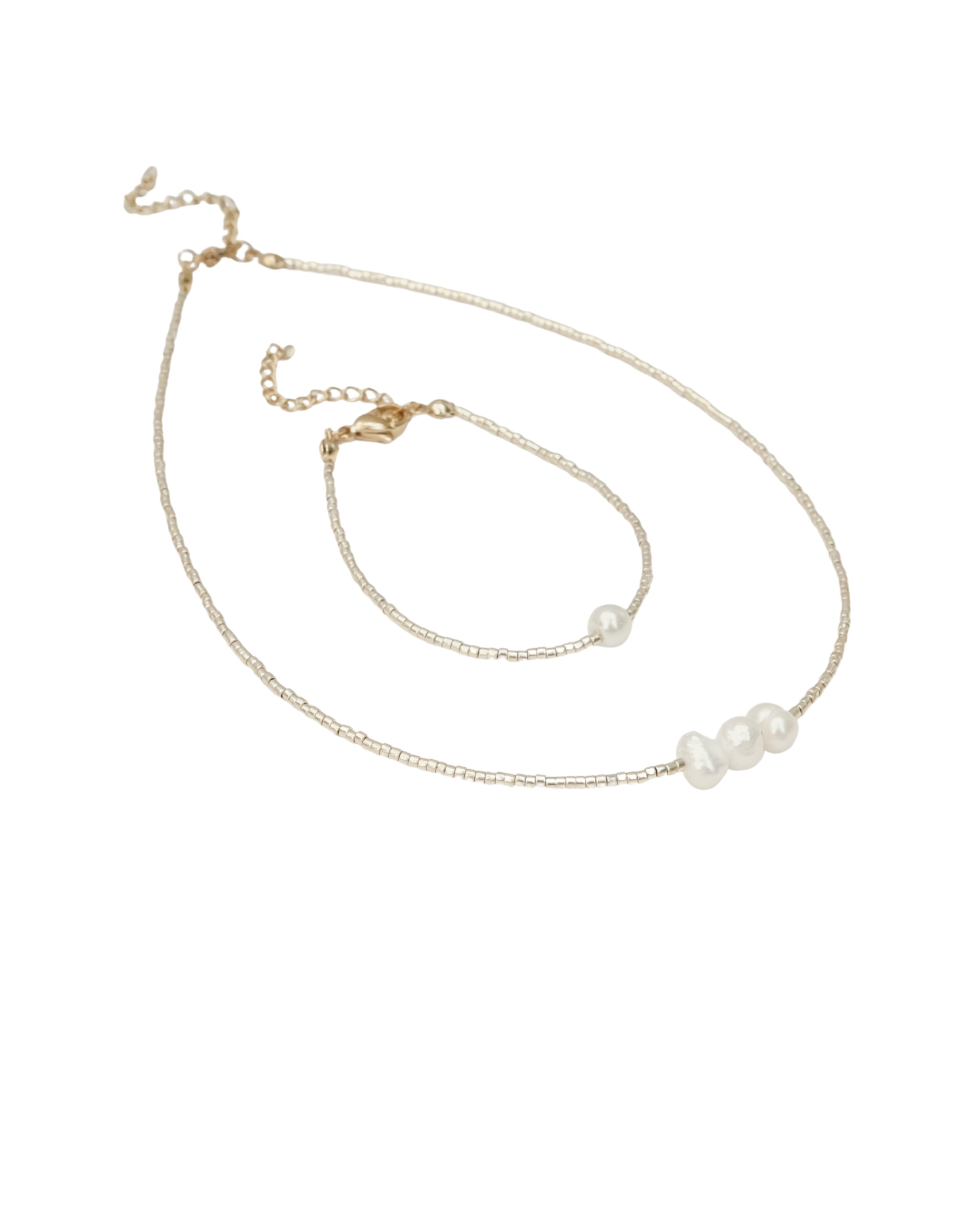 FRESH WATER PEARL & MIYUKI BEAD NECKLACE
