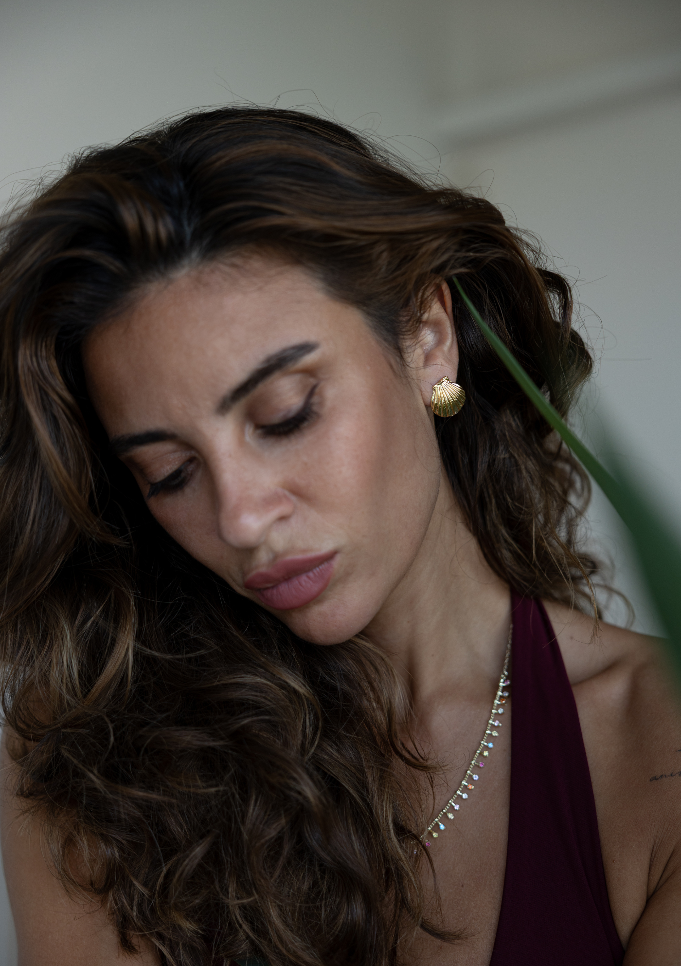 BIG SEASHELL EARRING  - GOLD