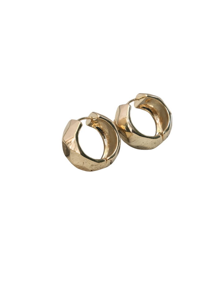 CHUNKY TEXTURED HOOPS GOLD | My Bohemian Store