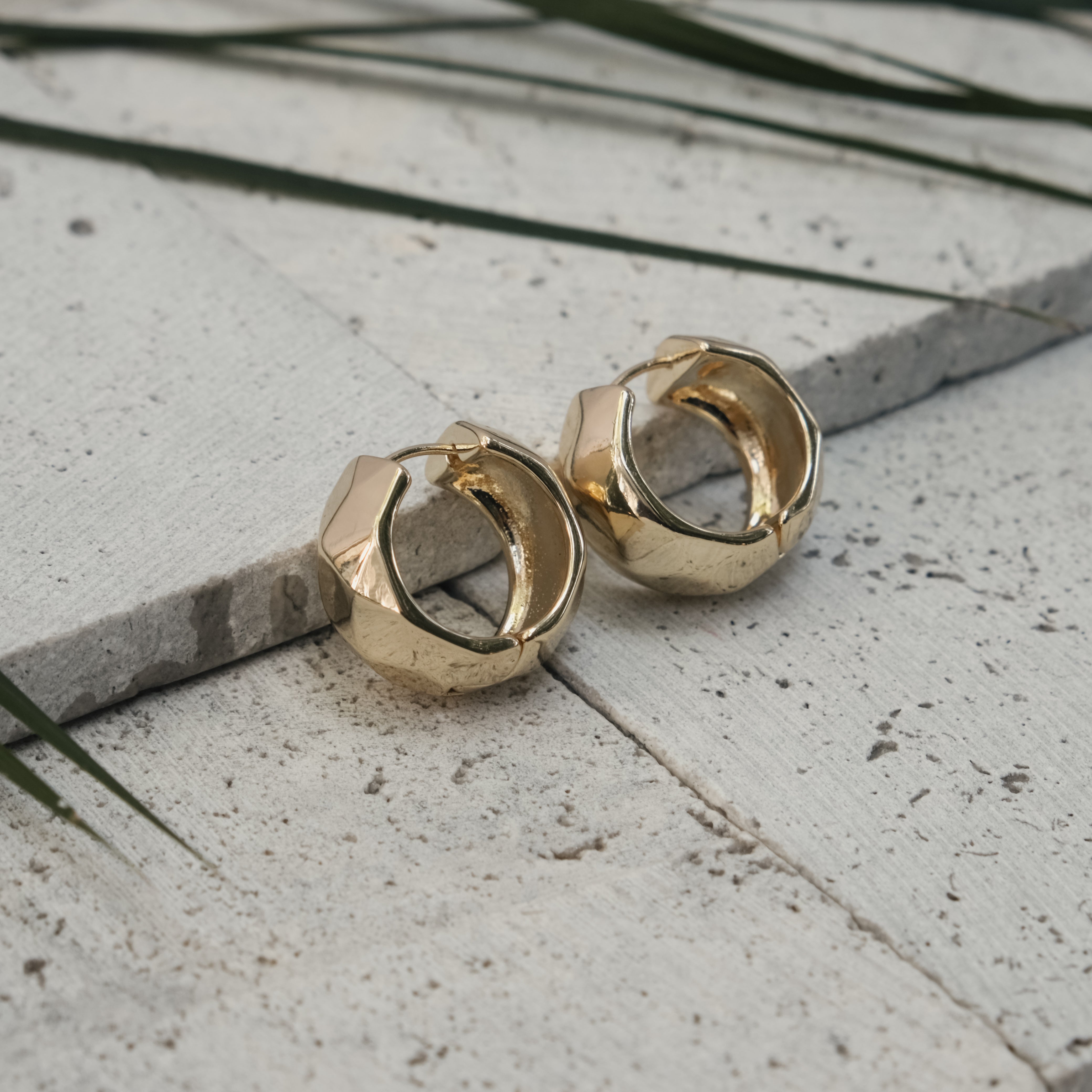 CHUNKY TEXTURED HOOPS GOLD | My Bohemian Store