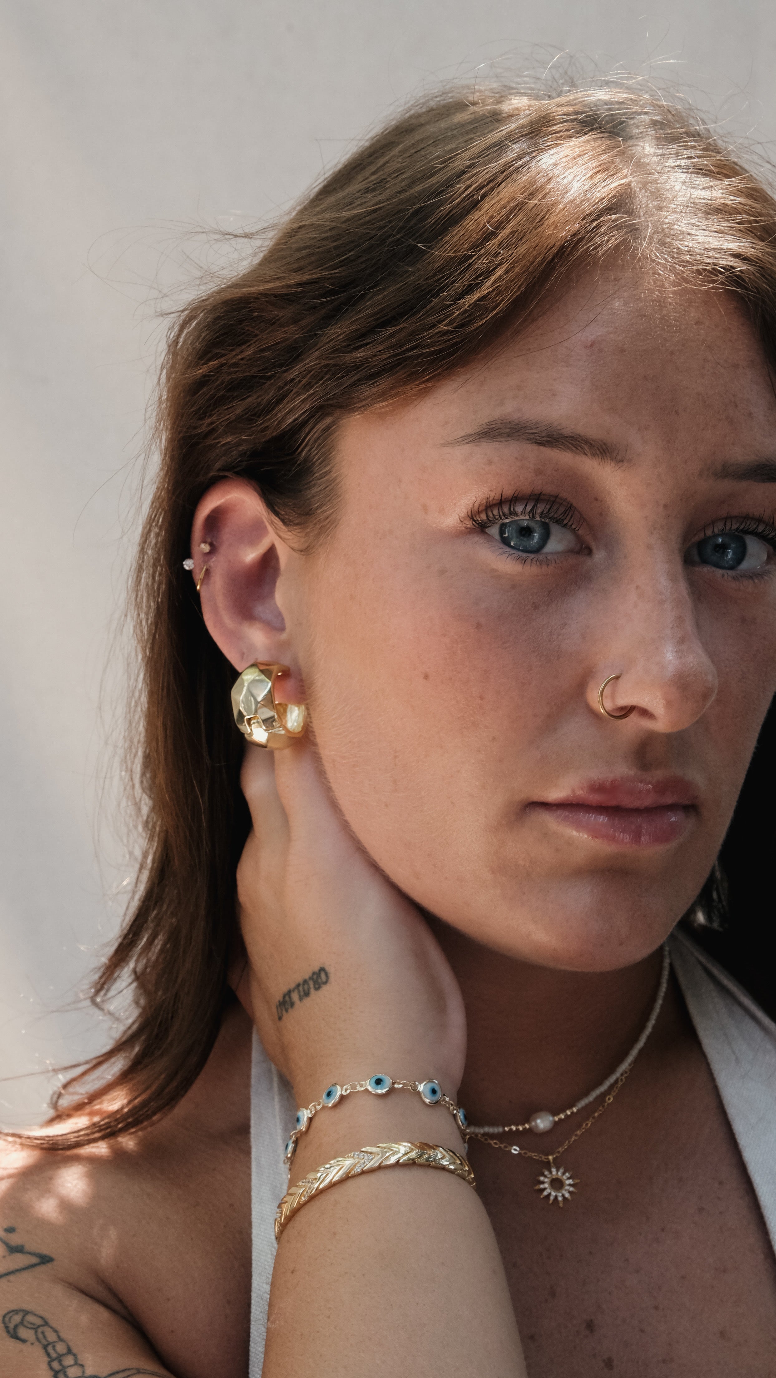 CHUNKY TEXTURED HOOPS GOLD | My Bohemian Store