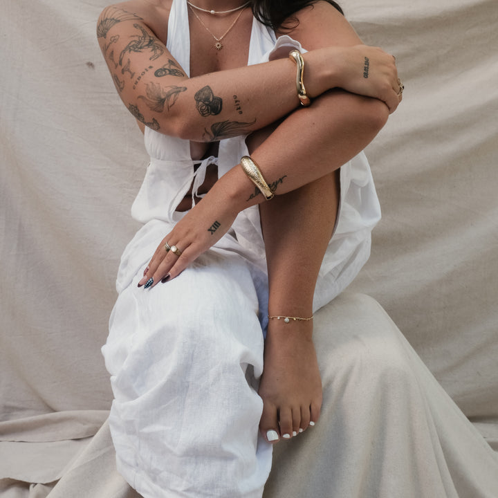 CIRCLE EVIL EYE CHAIN ANKLET | MY Bohemian Store