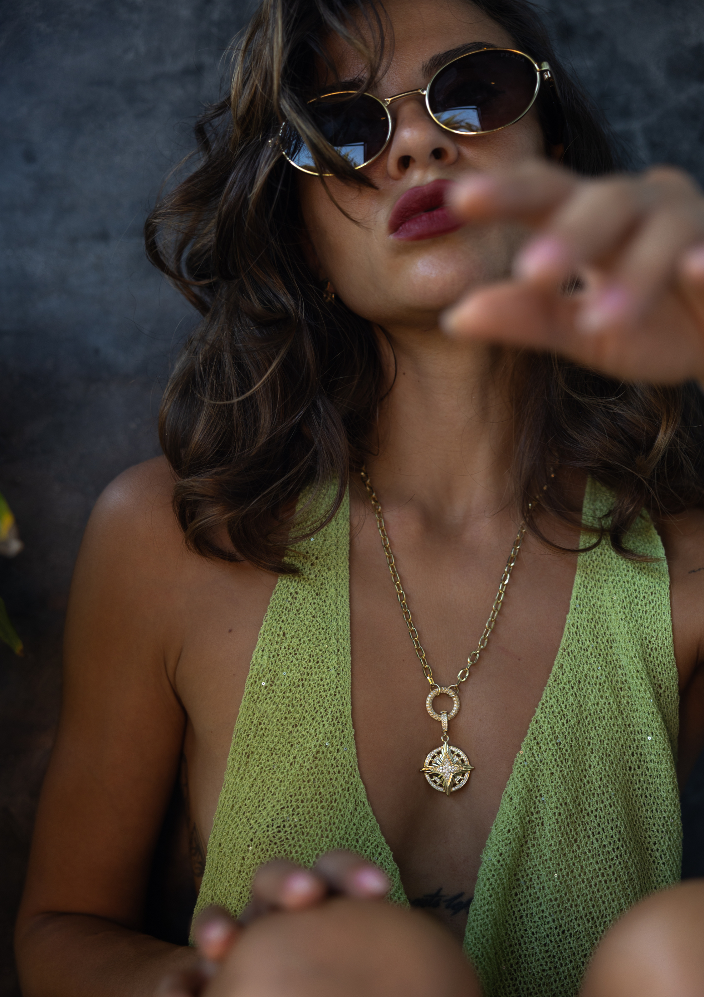 Chunky Compass Necklace – 18K Gold Wanderlust Jewelry | Bohemian Store