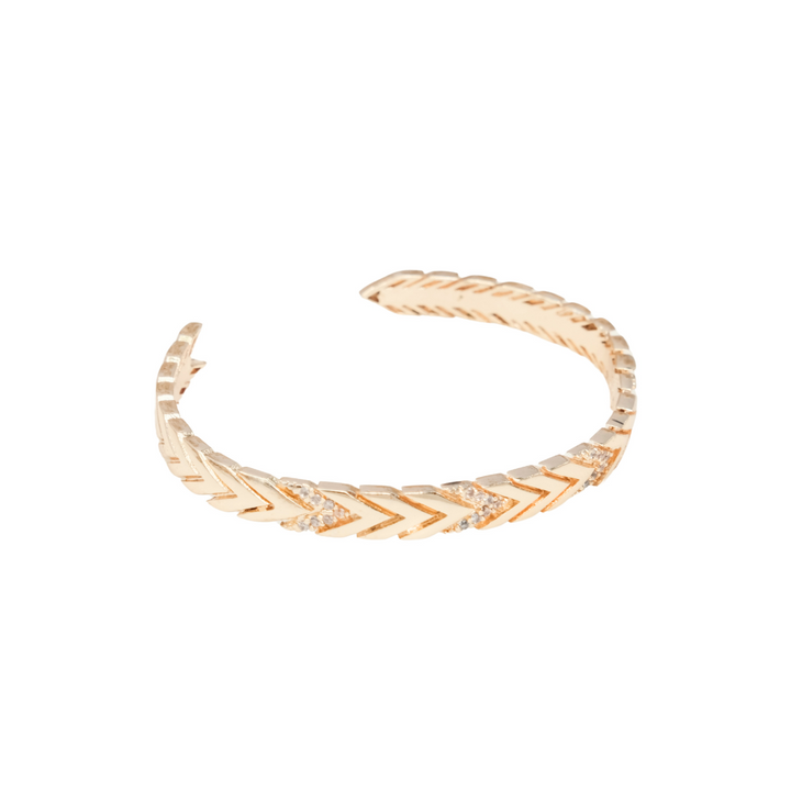 GOLD CUFF BRACELET WITH DIAMANTES