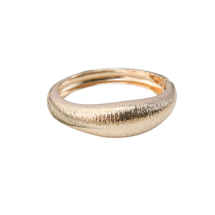 GOLD CHUNKY BANGLE - TEXTURED
