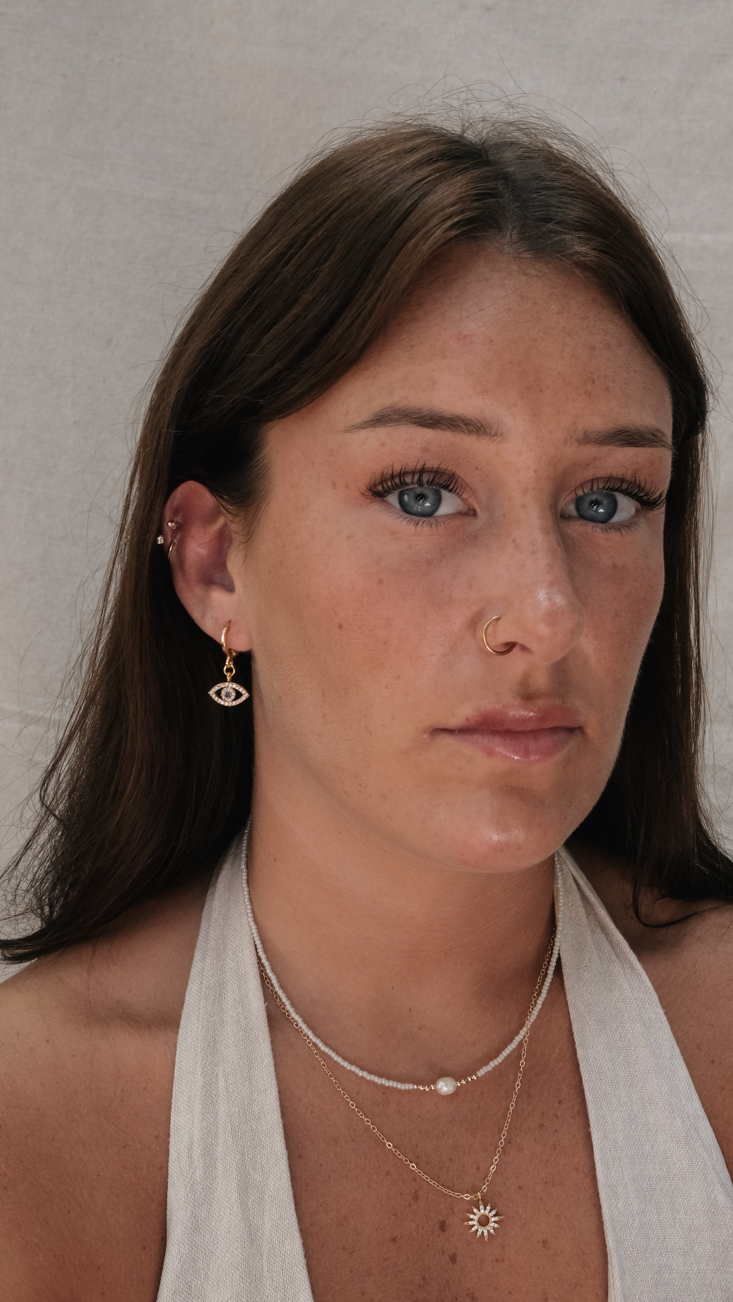 DIAMANTE EVIL EYE DROP EARRINGS | My Bohemian Store