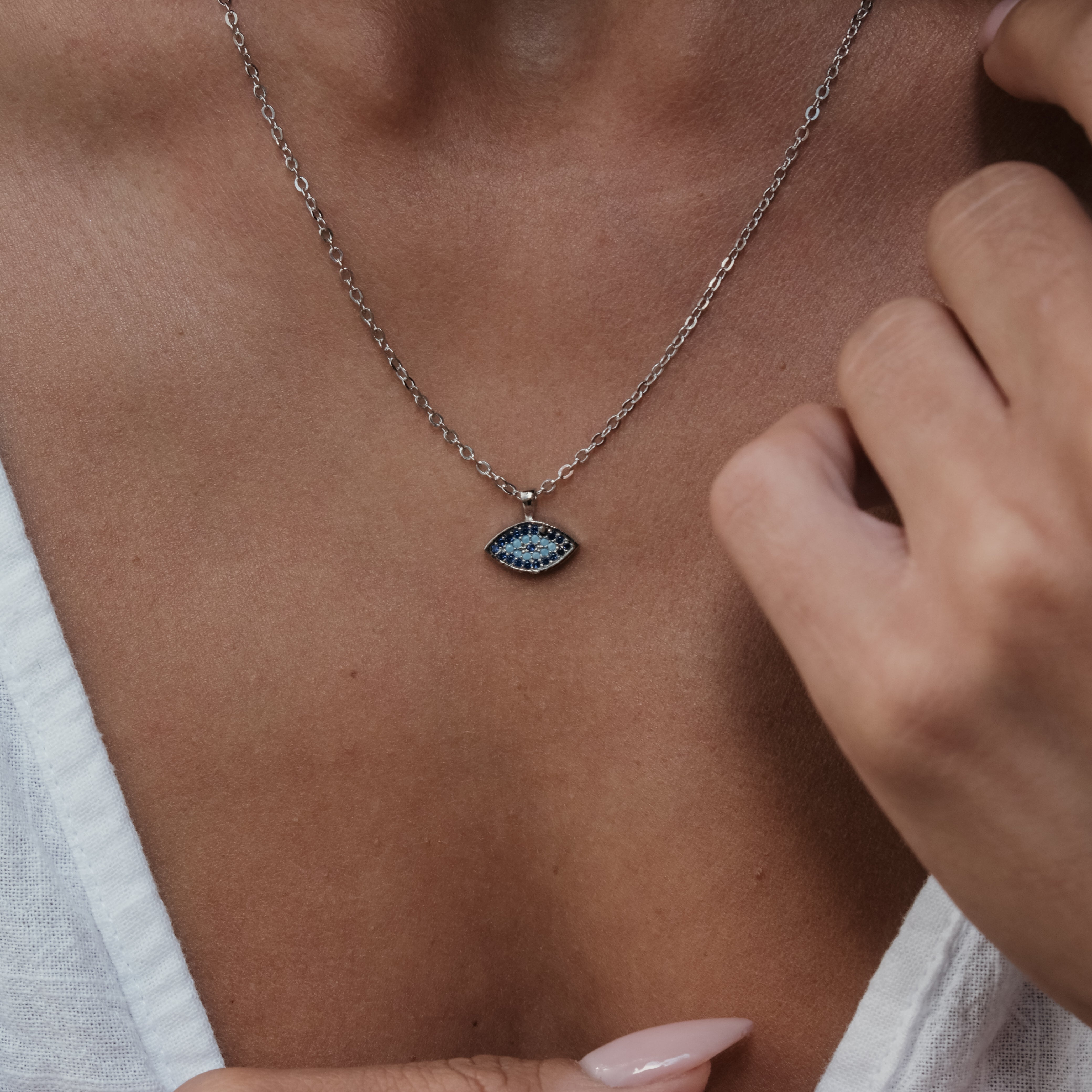 DIAMANTE EYE NECKLACE | My Bohemian Store