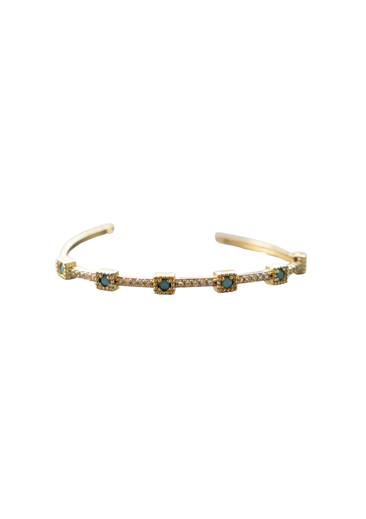 Diamante Cuff –  Turquoise  Adjustable Boho Jewelry| My Bohemian Store
