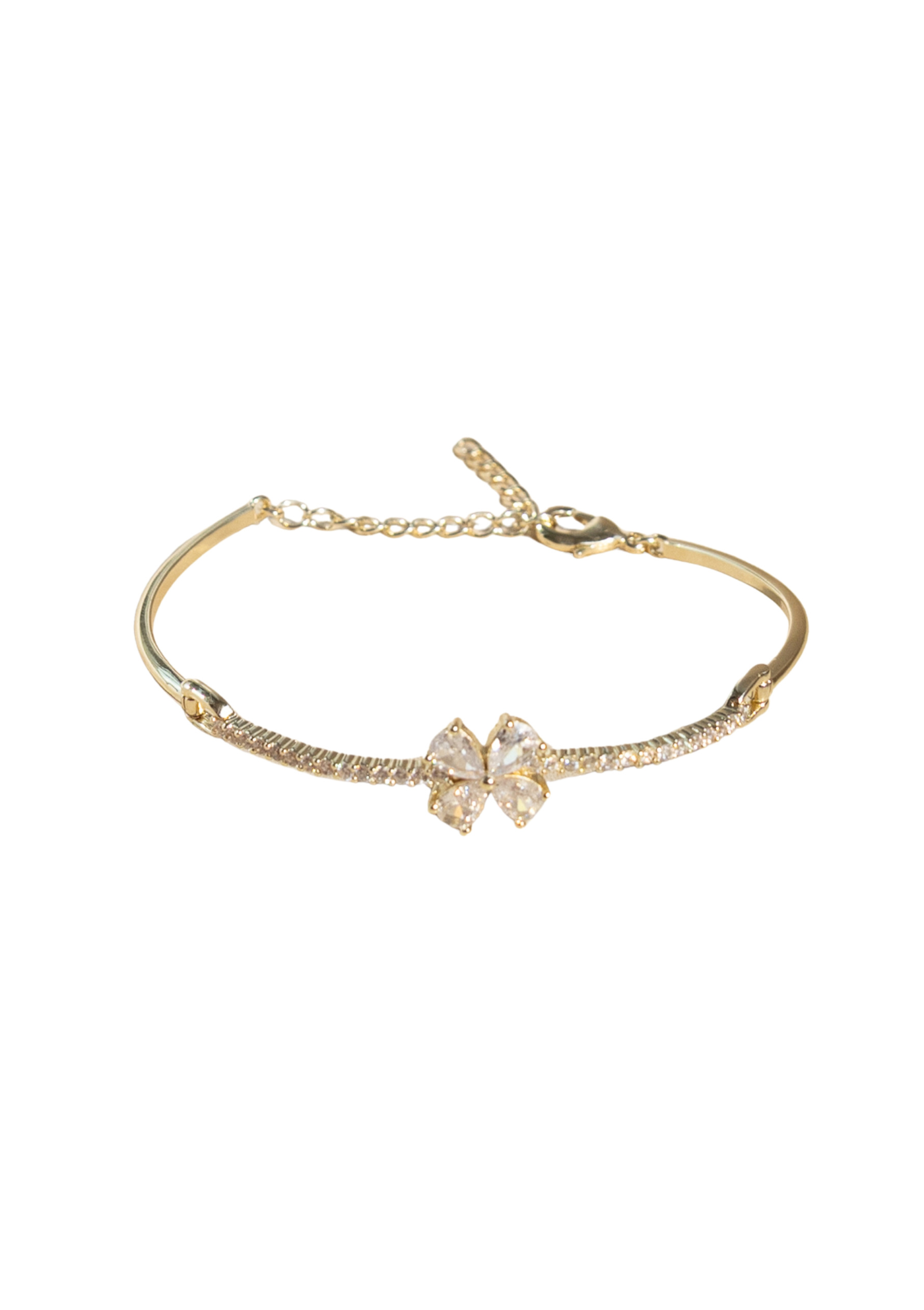 Diamante & Flower Bracelet – 18K Gold Boho Jewelry | My Bohemian Store