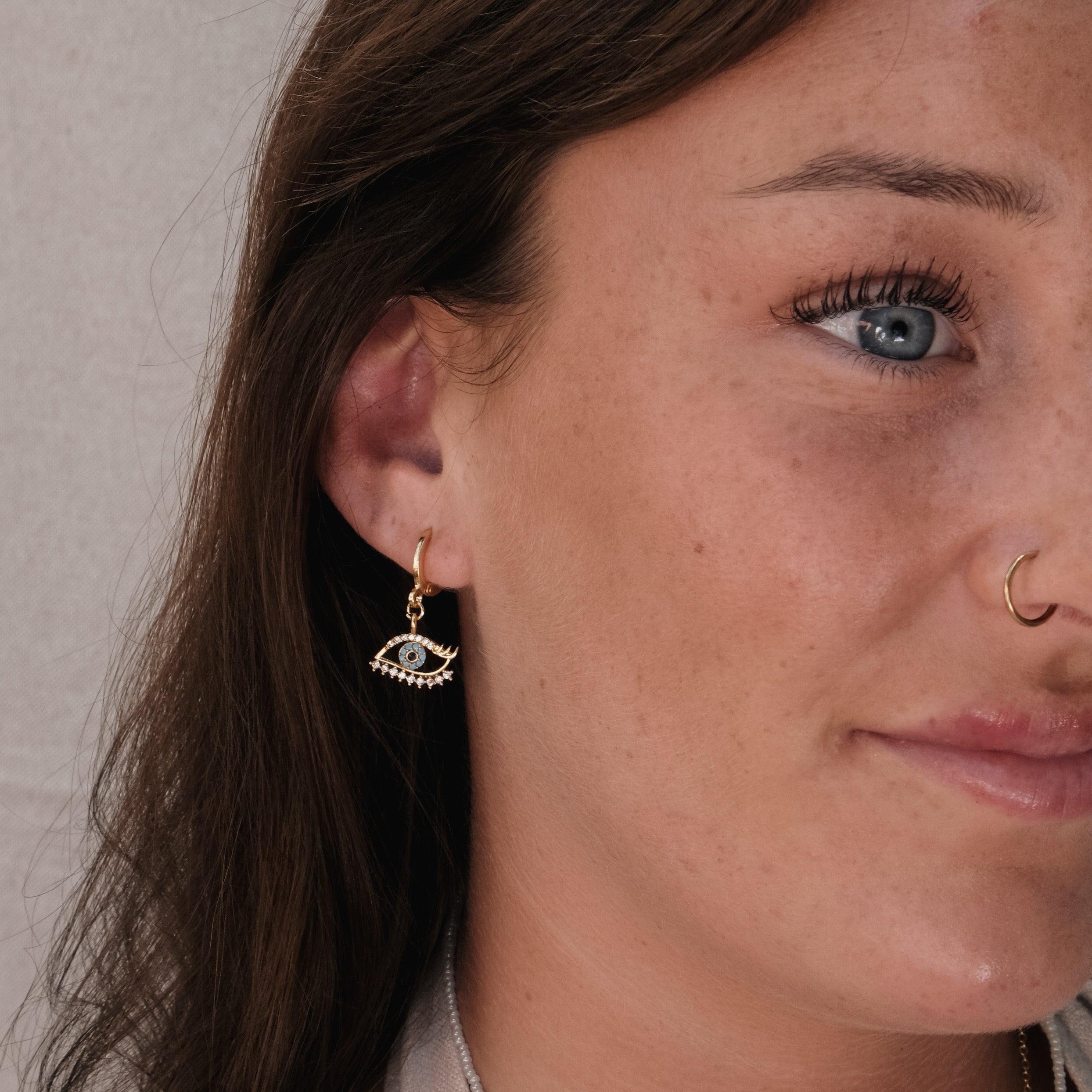 EYE WITH LASHES DROP EARRINGS | My Bohemian Store