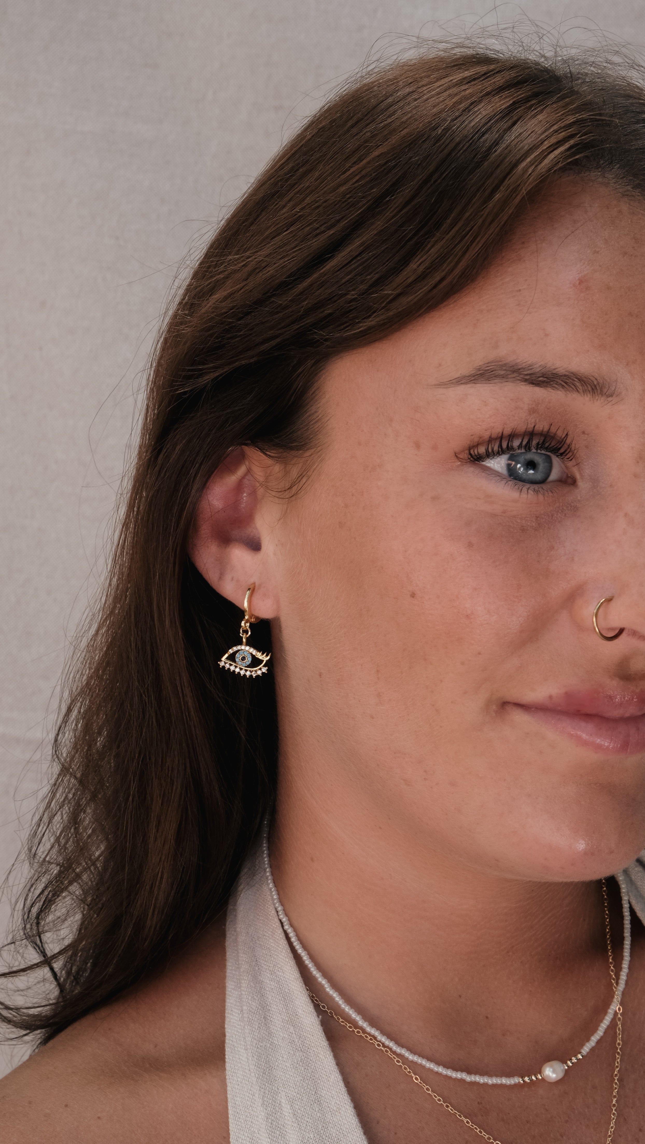 EYE WITH LASHES DROP EARRINGS | My Bohemian Store