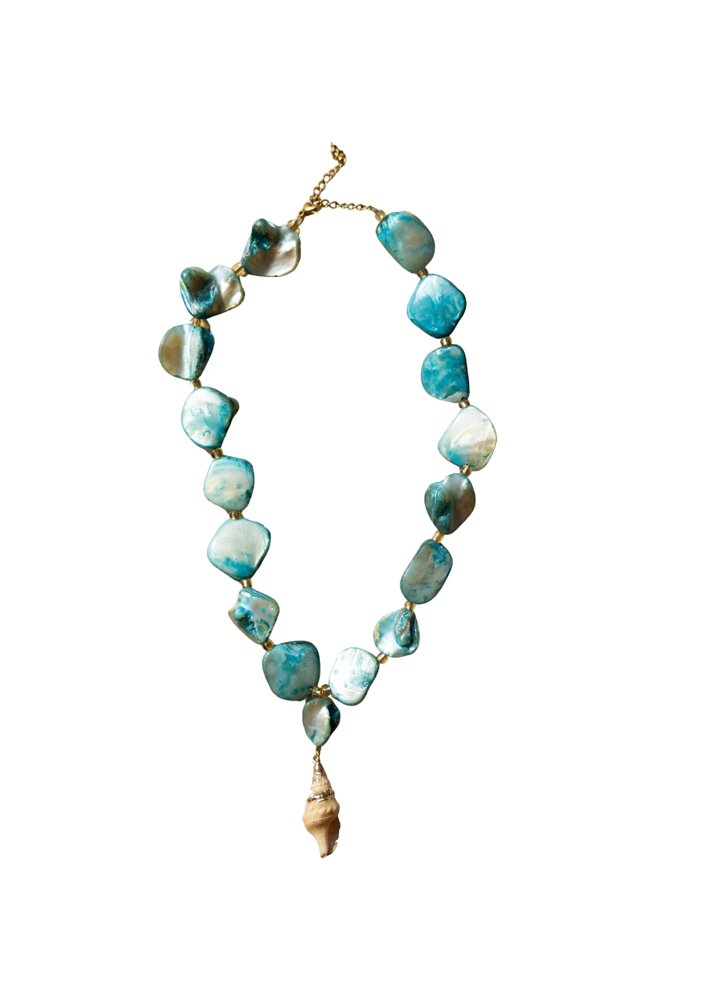Emerald Shell Necklace –  Ocean-Inspired Jewelry | My Bohemian Store