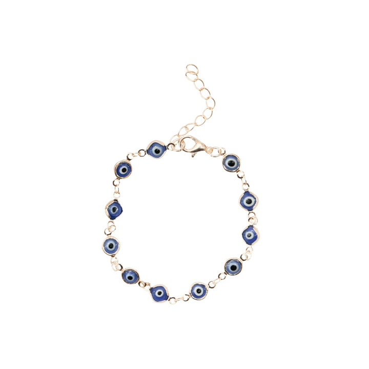 EVIL EYE MULTI PENDANT DARK BLUE BRACELET
