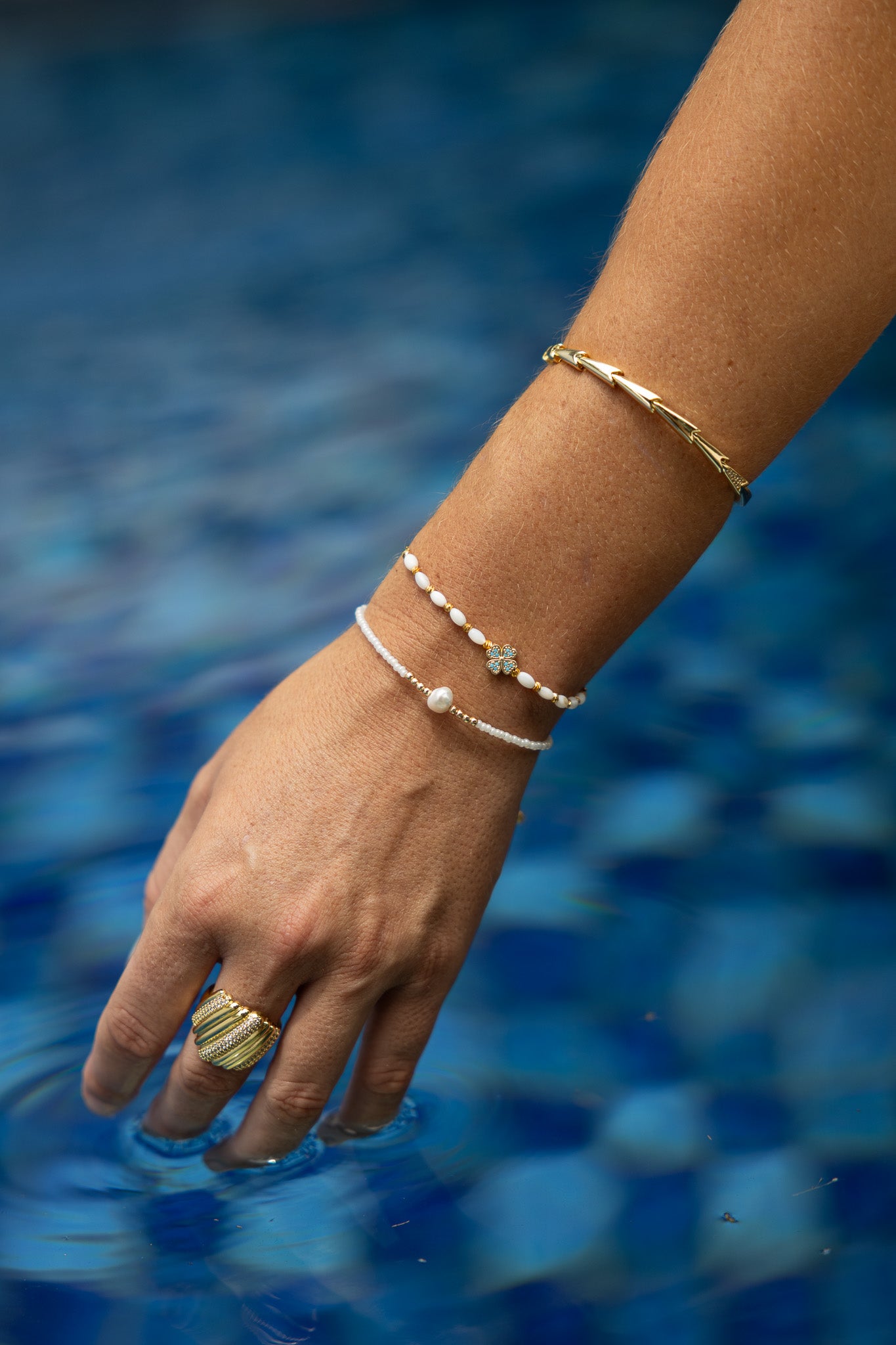 FRESH WATER PEARL & SEED BEAD BRACELET | My Bohemian Store