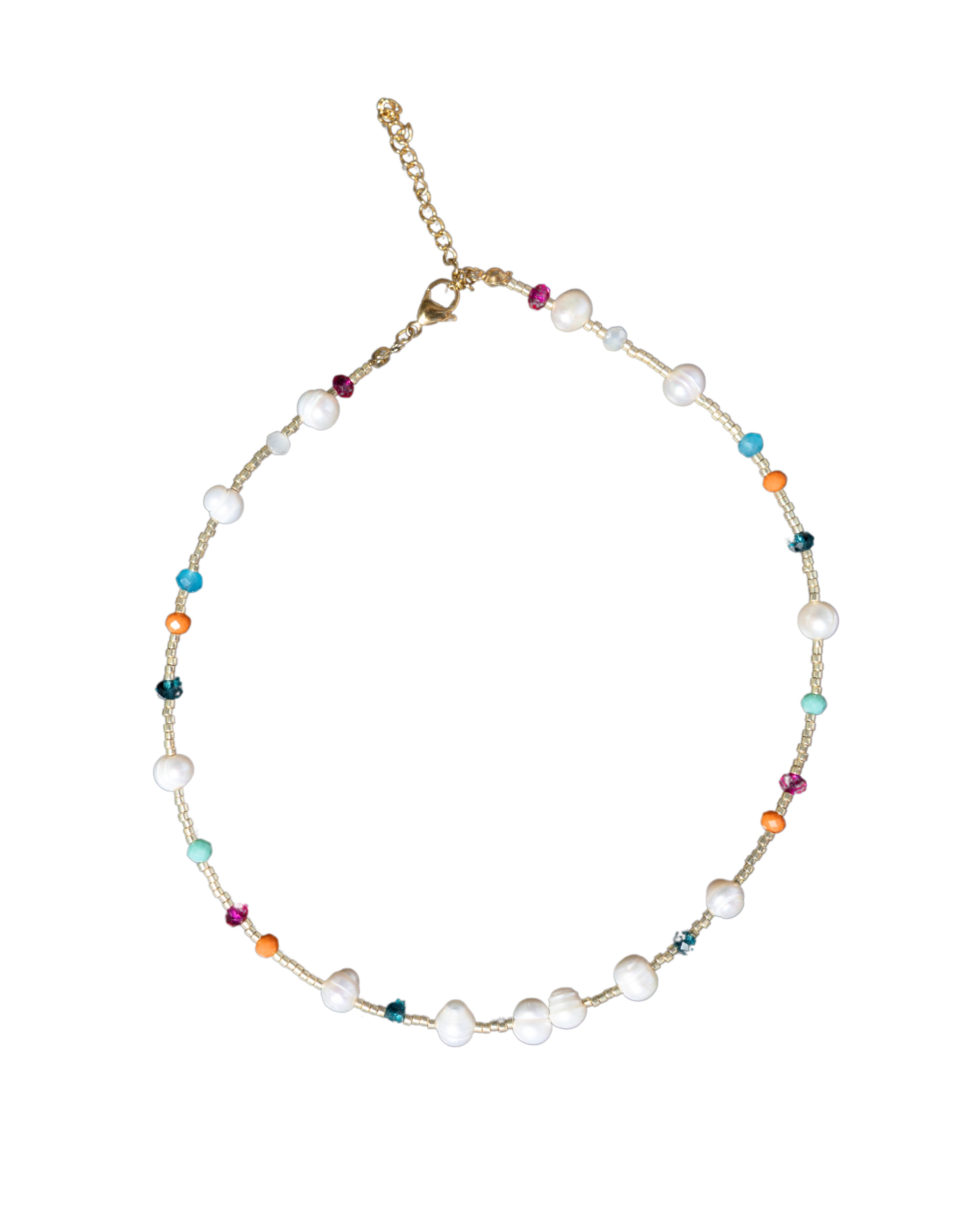 GEMSTONE & MIYUKI & PEARL NECKLACE | My Bohemian Store