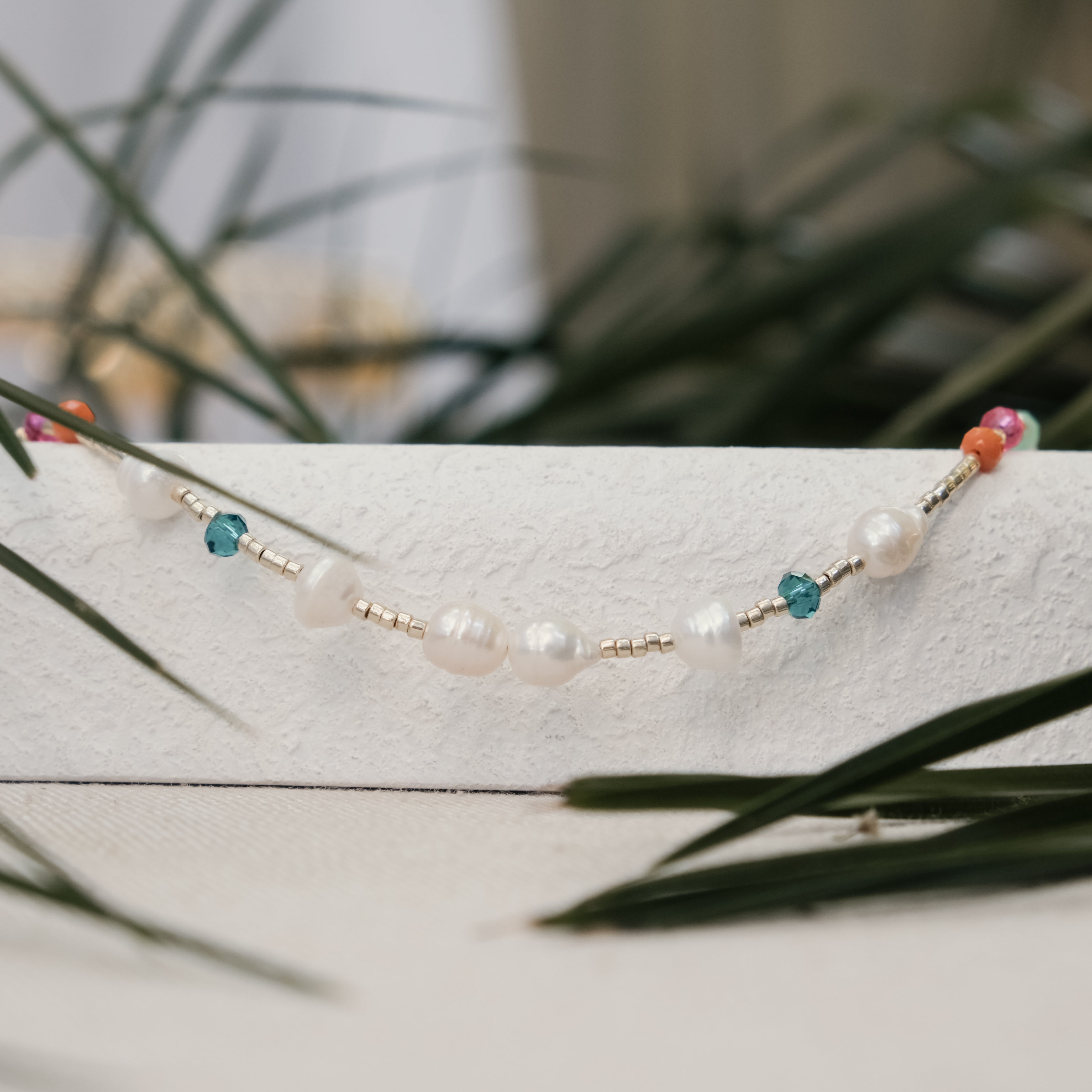 GEMSTONE & MIYUKI & PEARL NECKLACE | My Bohemian Store