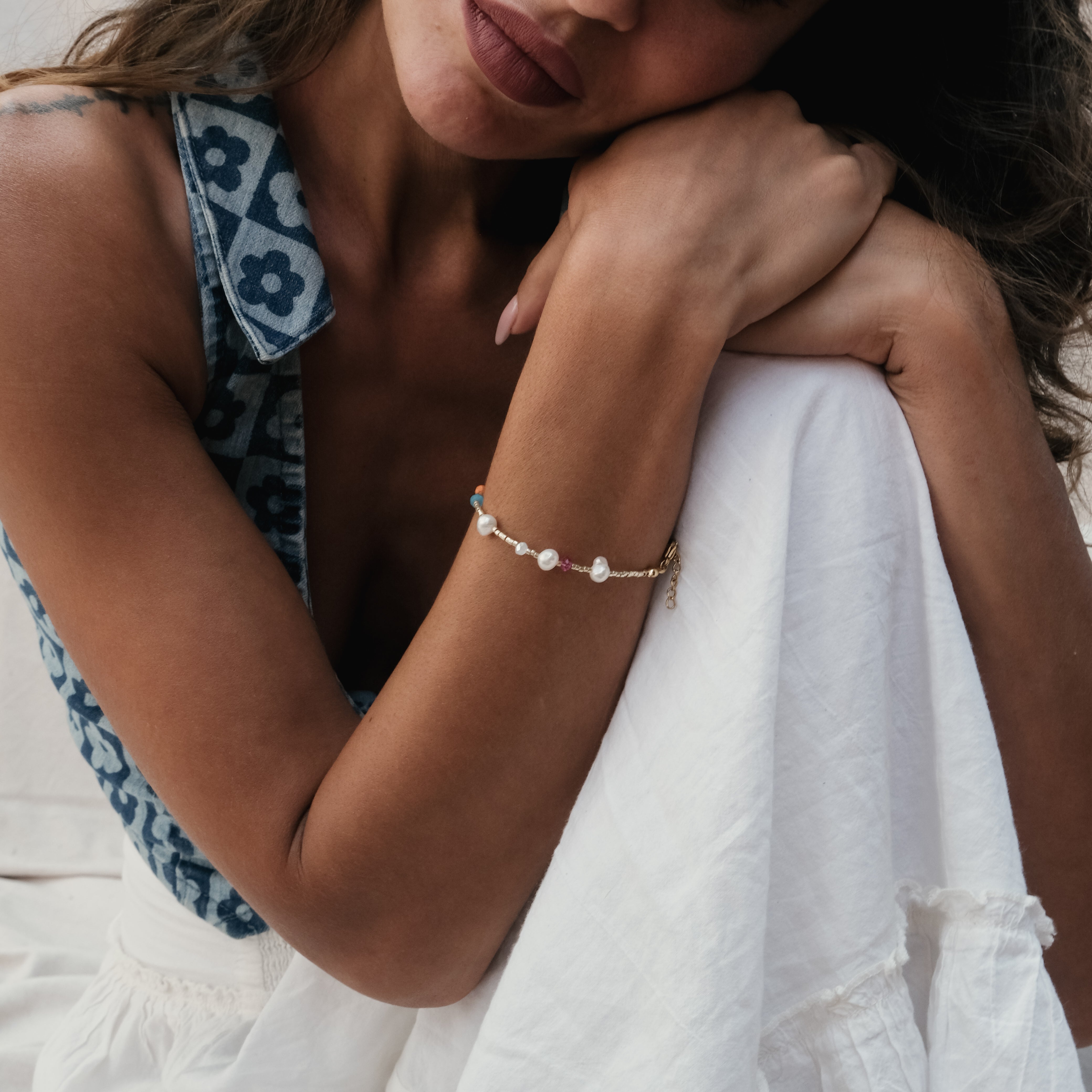 GEMSTONE & PEARL & MIYUKI BRACELET | My Bohemian Store 