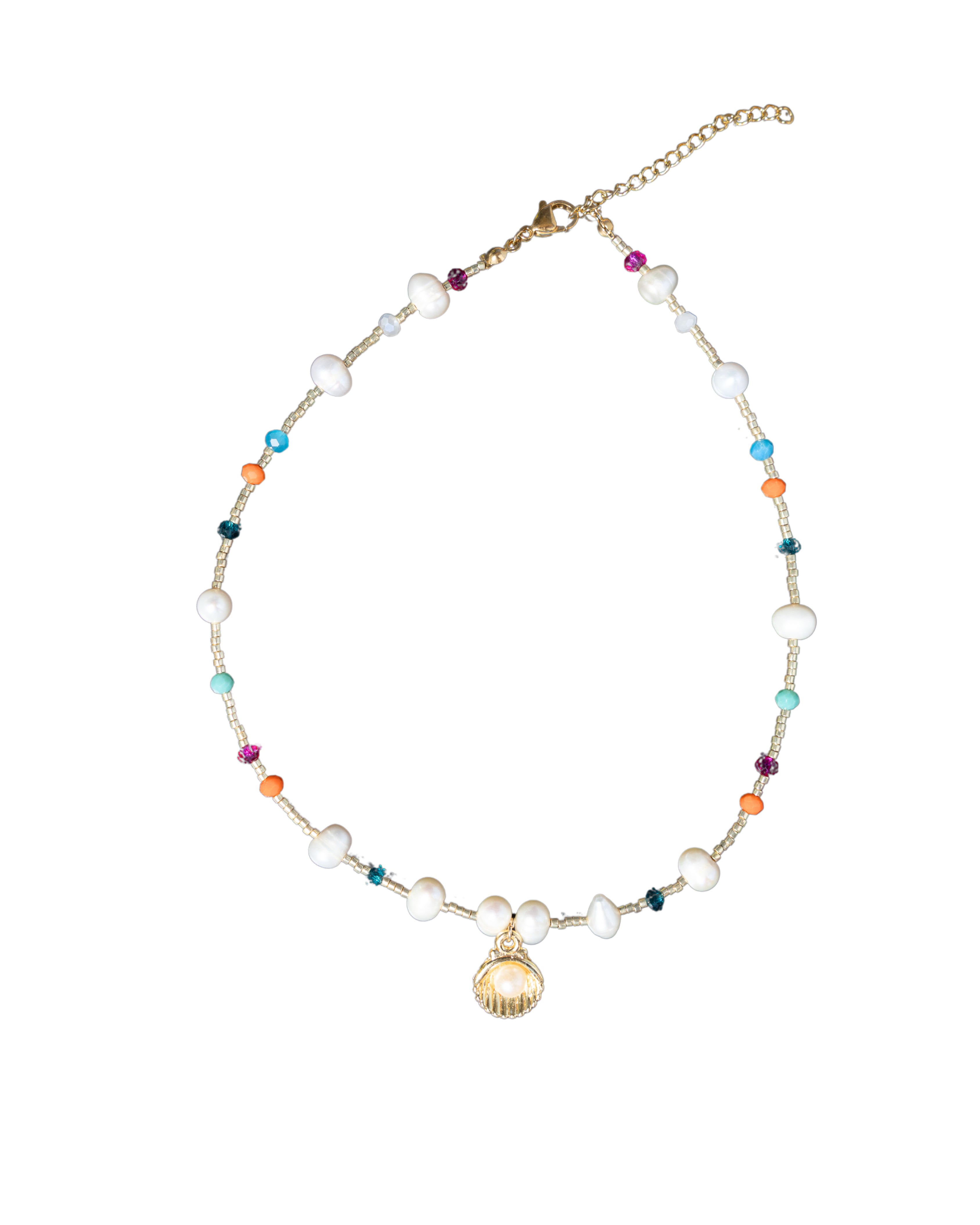 GEMSTONE & SHELL NECKLACE | My Bohemian Store