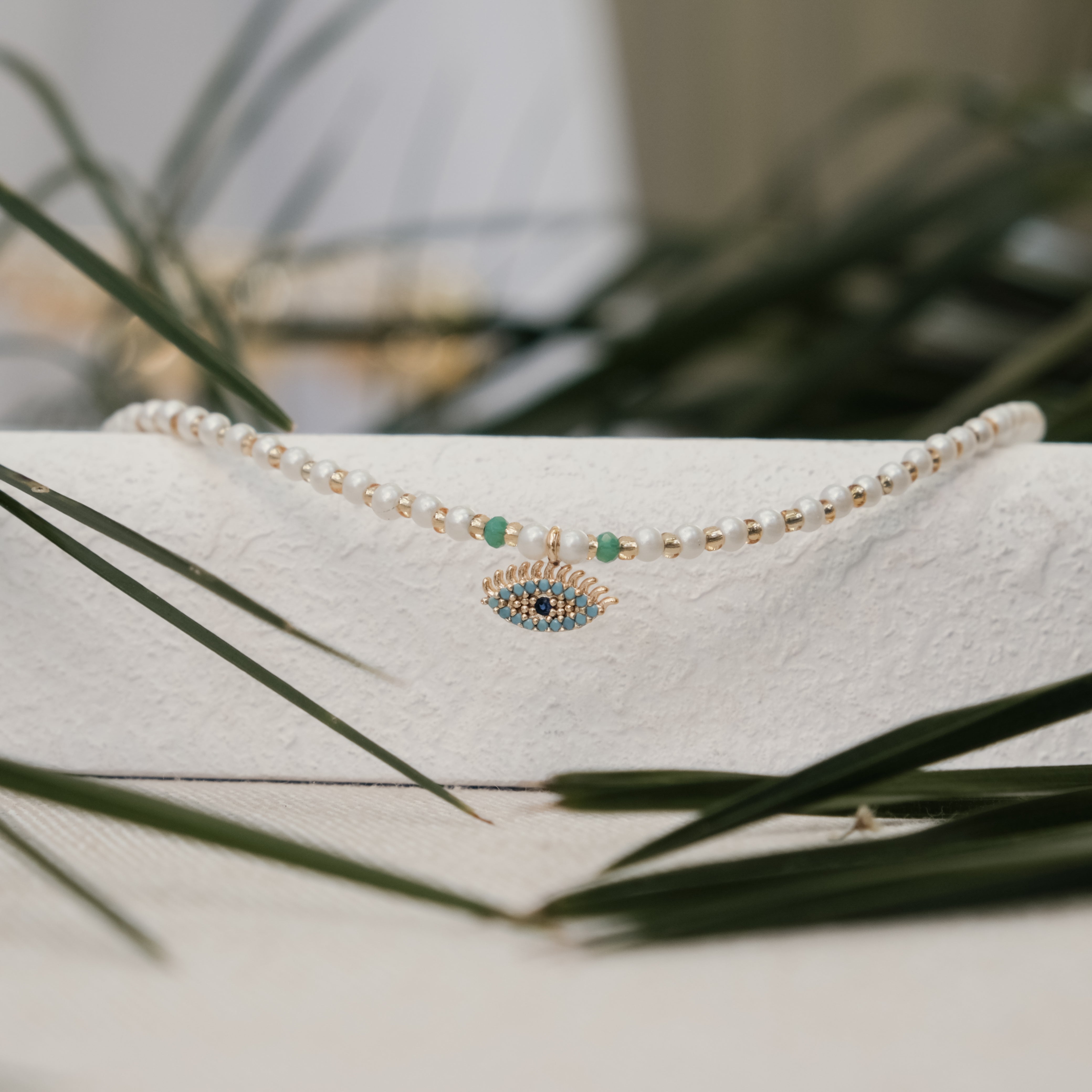 GLASS PEARL BEAD NECKLACE & PENDANT | My Bohemian Store