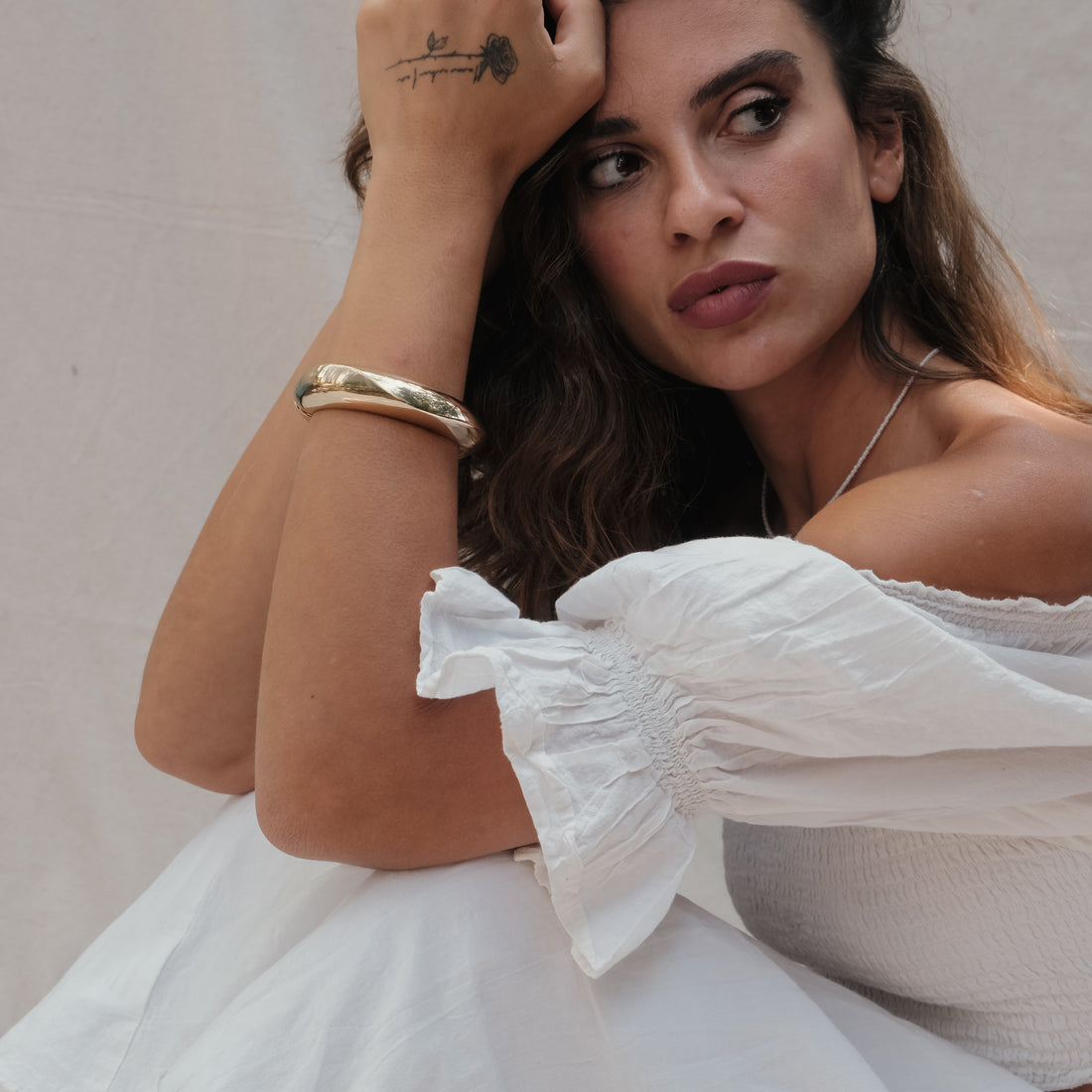 GOLD CHUNKY BANGLE - PLAIN | MY Bohemian Store