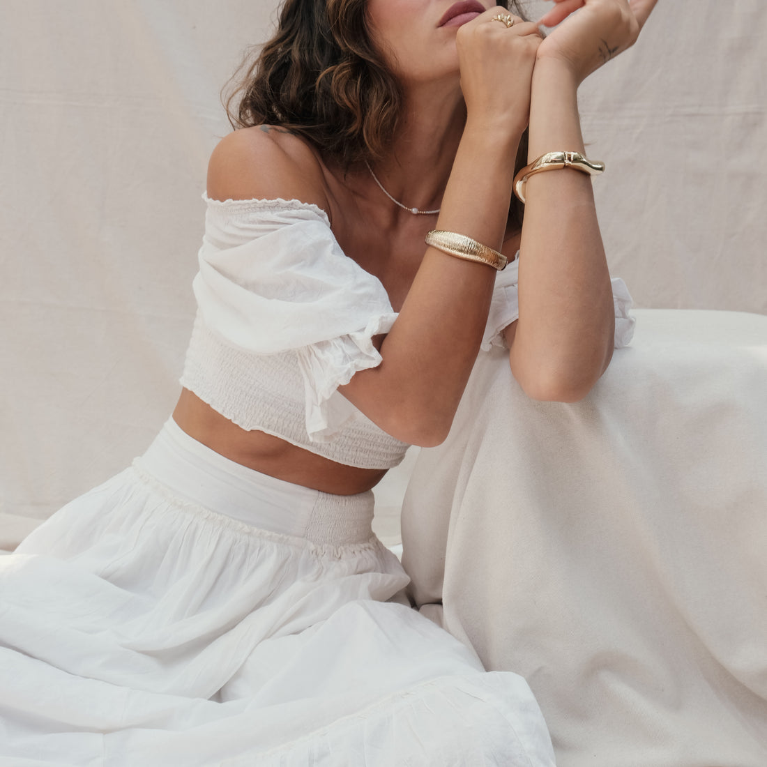 GOLD CHUNKY BANGLE - TEXTURED | My Bohemian Store