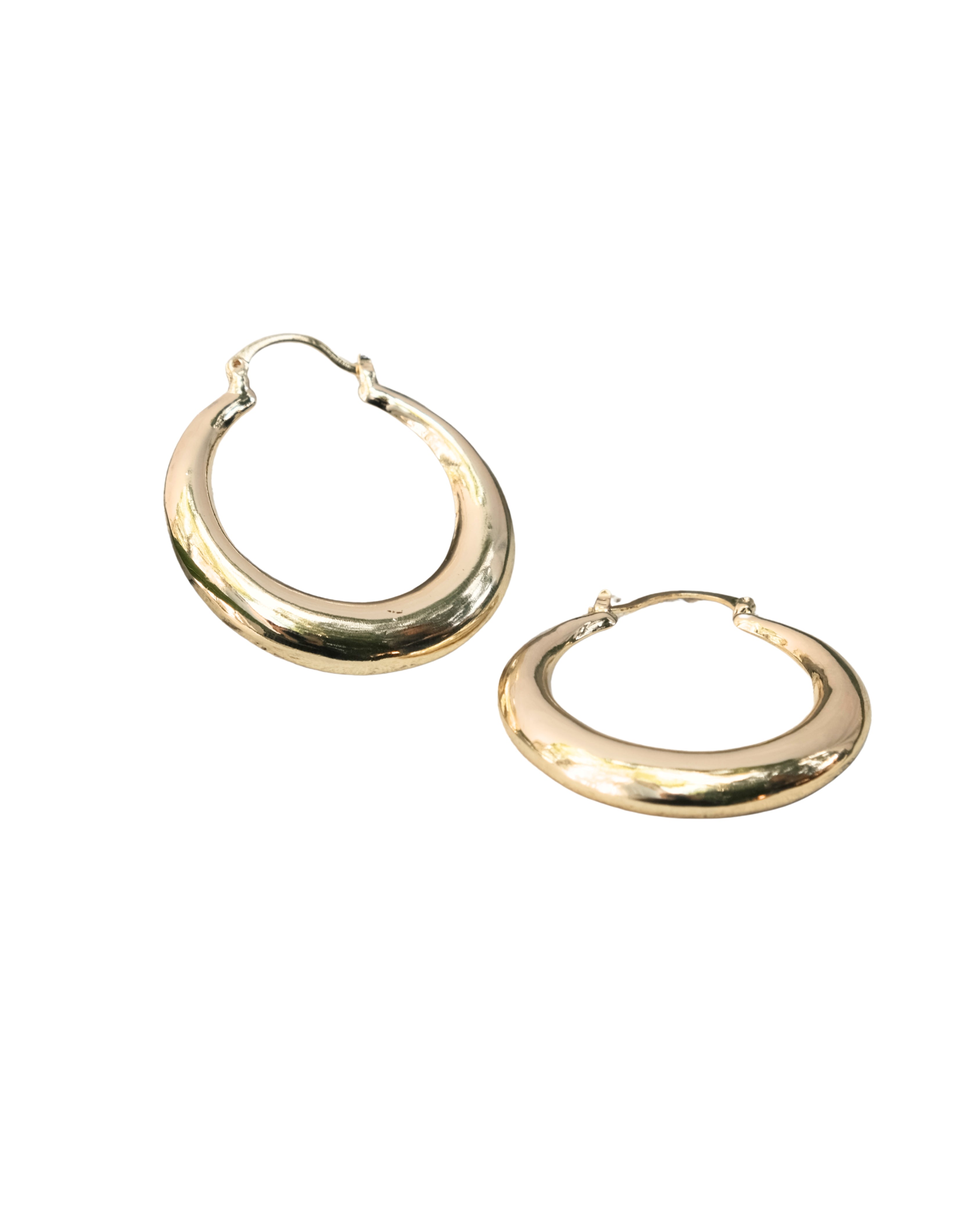 LARGE TUBE HOOP EARRINGS GOLD | My Bohemian Store