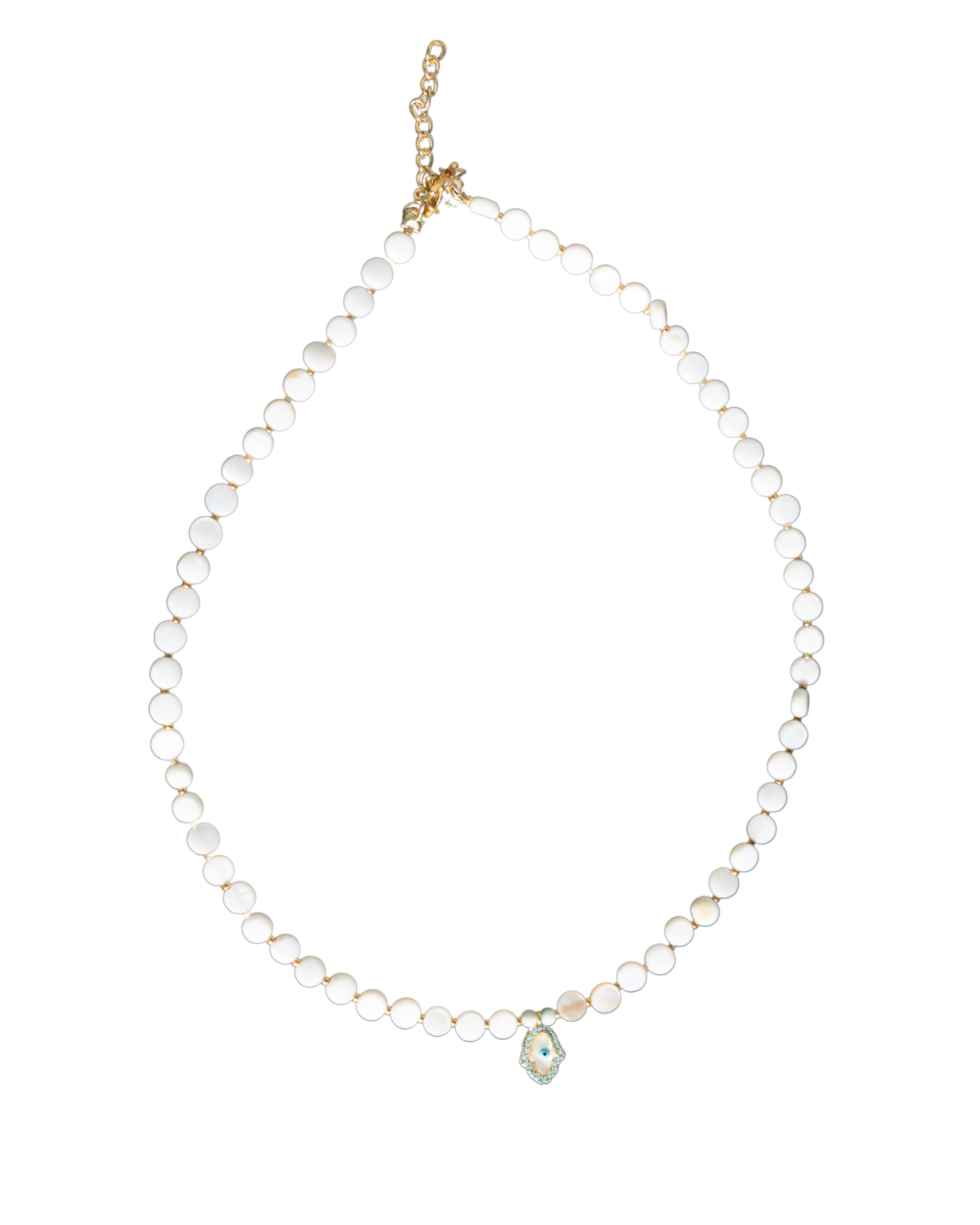 MOTHER OF PEARL BEAD NECKLACE & PENDANT | My Bohemian Store