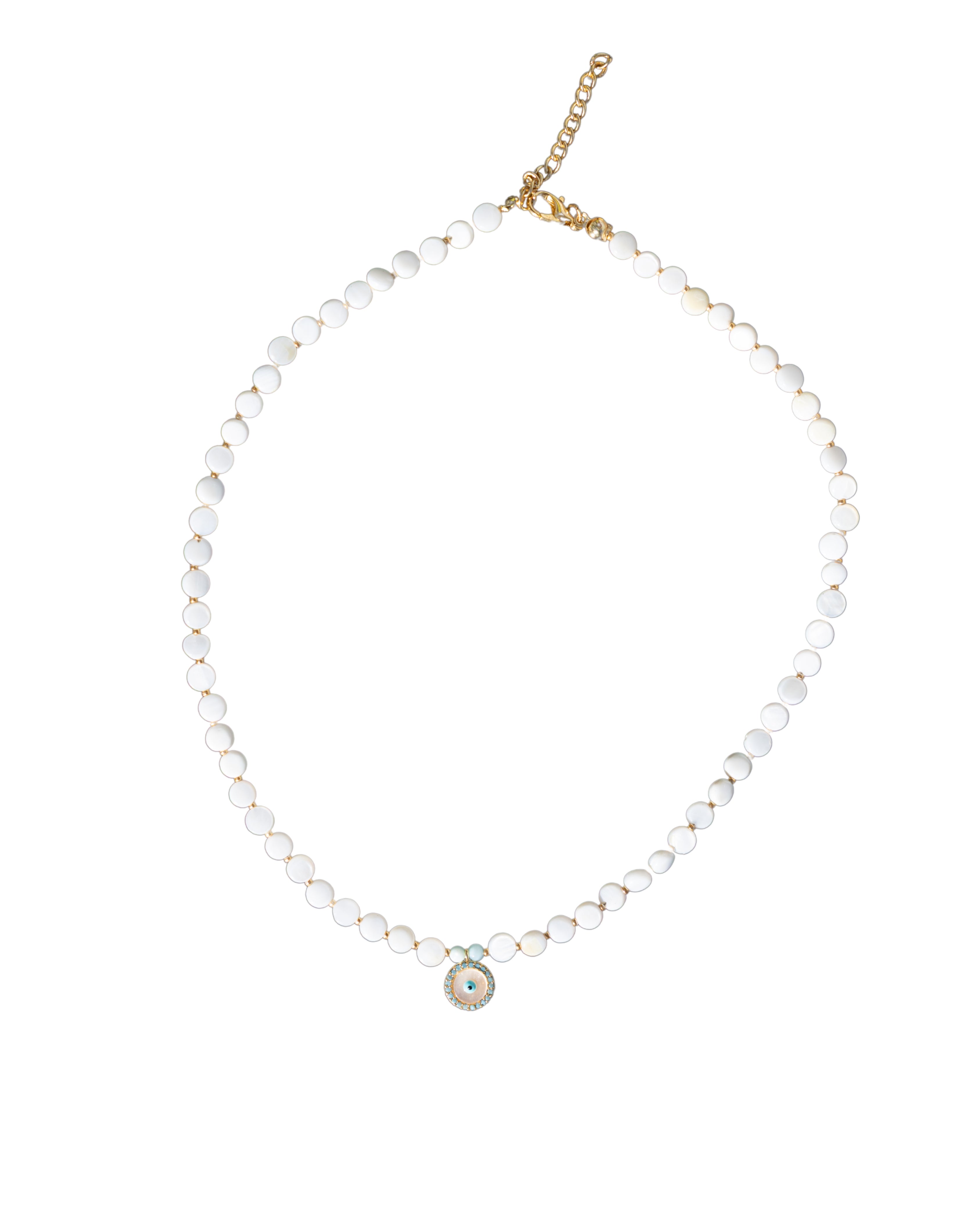 MOTHER OF PEARL BEAD NECKLACE & PENDANT | My Bohemian Store