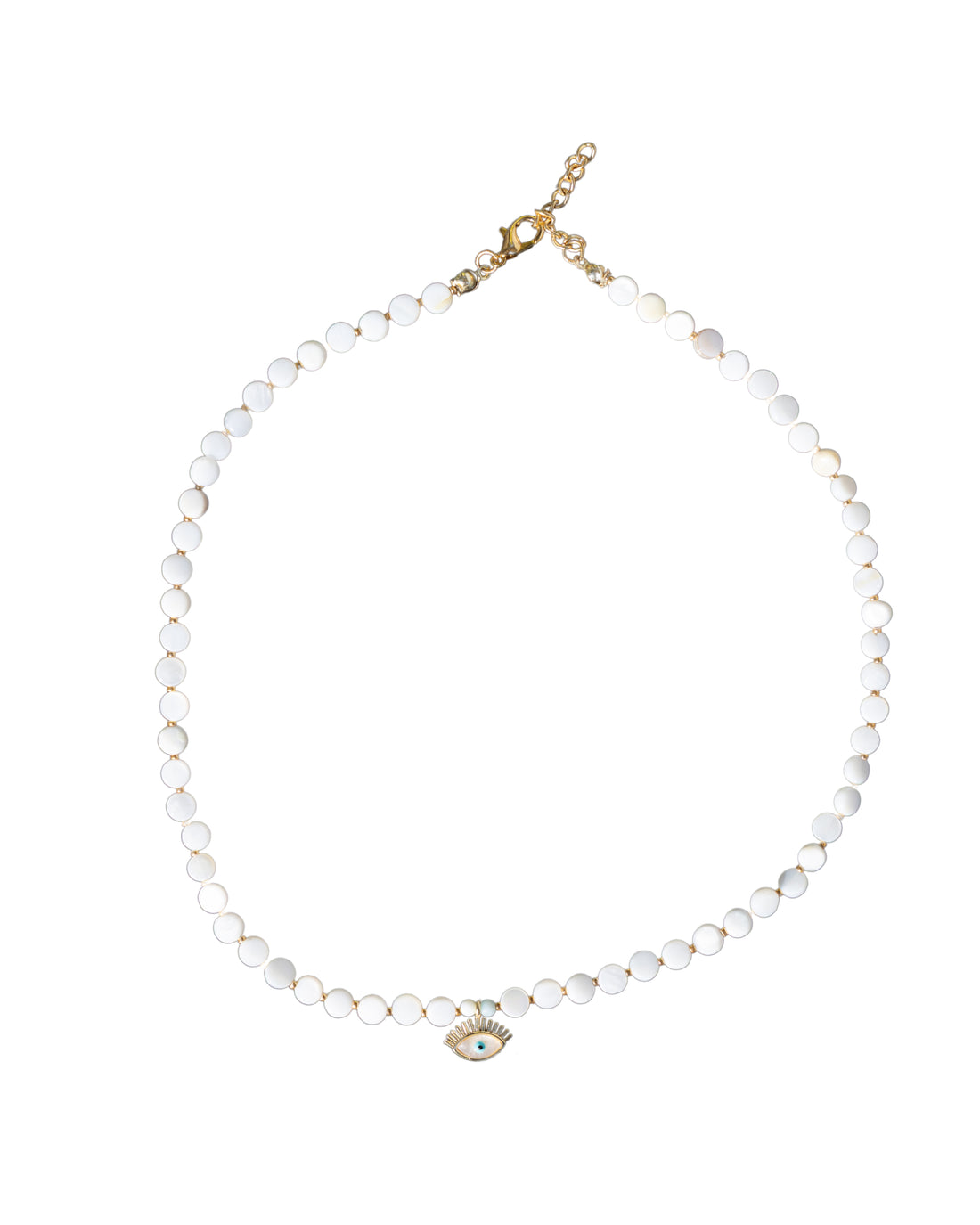 MOTHER OF PEARL BEAD NECKLACE & PENDANT | My Bohemian Store