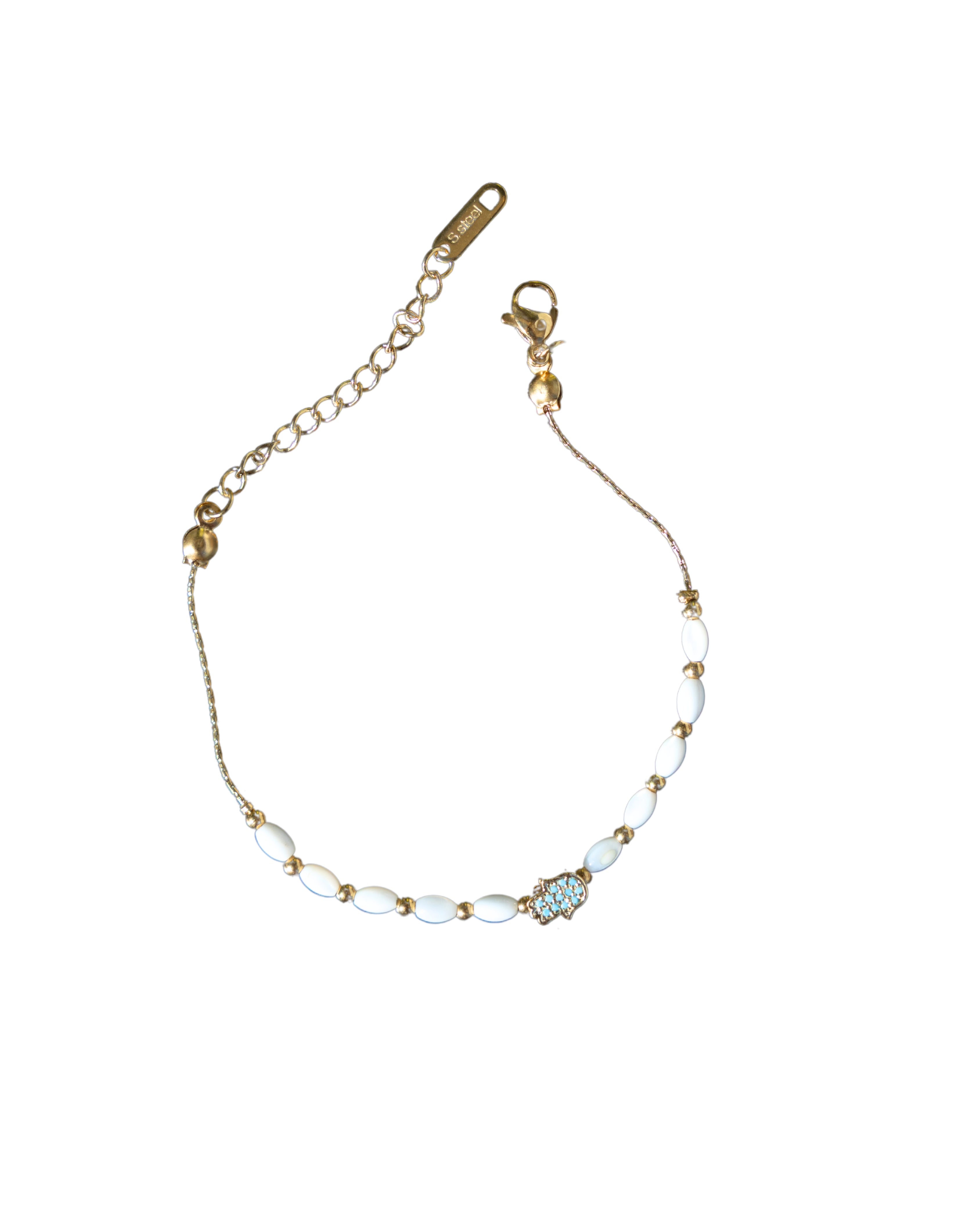 MOTHER OF PEARL SYMBOL BRACELET | My Bohemian Store
