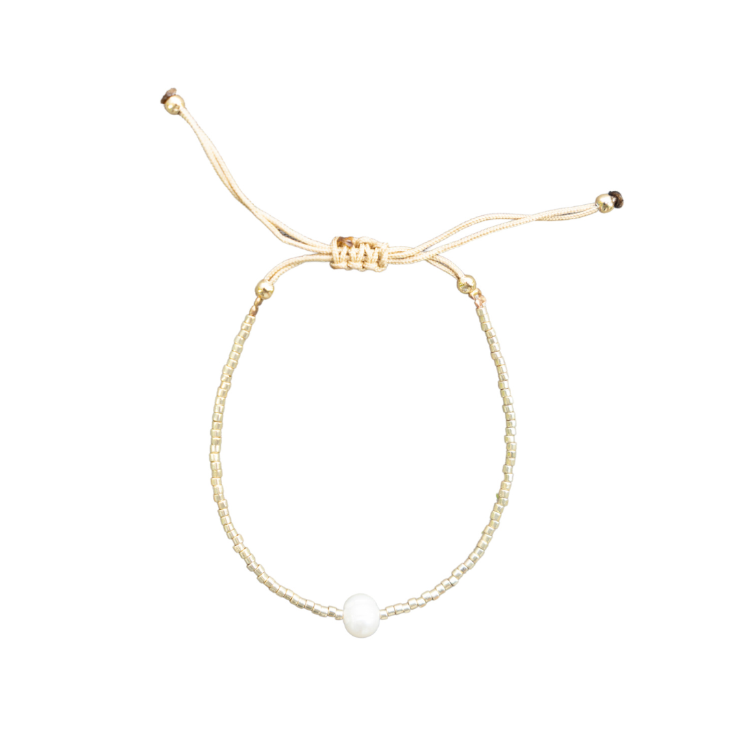 ONE PEARL & MIYUKI BEAD BRACELET | My Bohemian Store