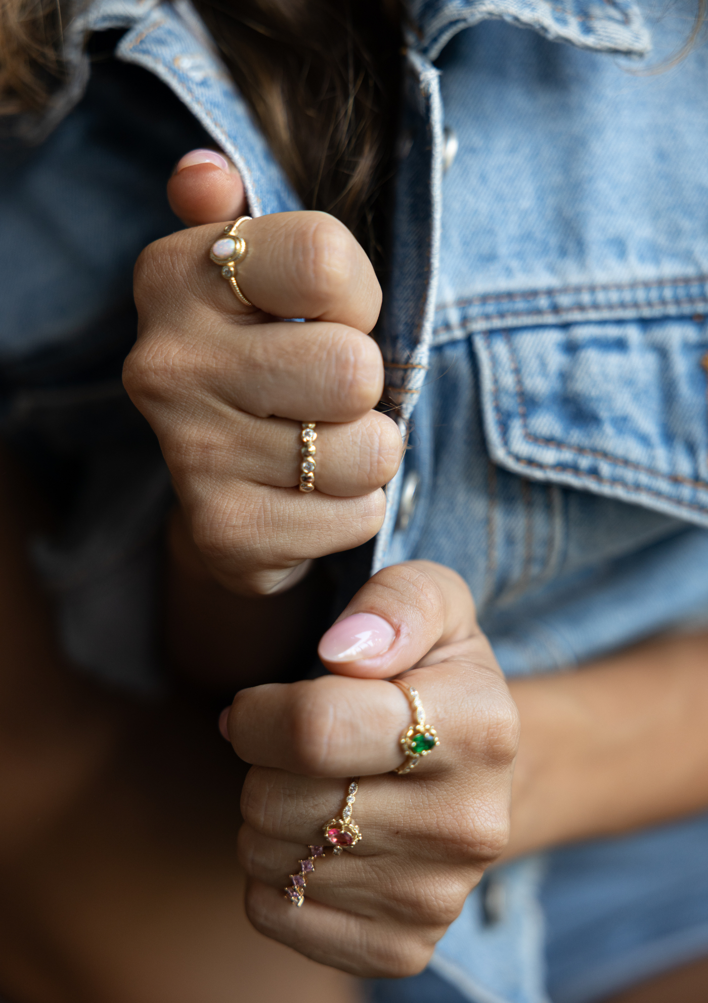 Opal Ring – Adjustable Gold Boho Jewelry | My Bohemian Store
