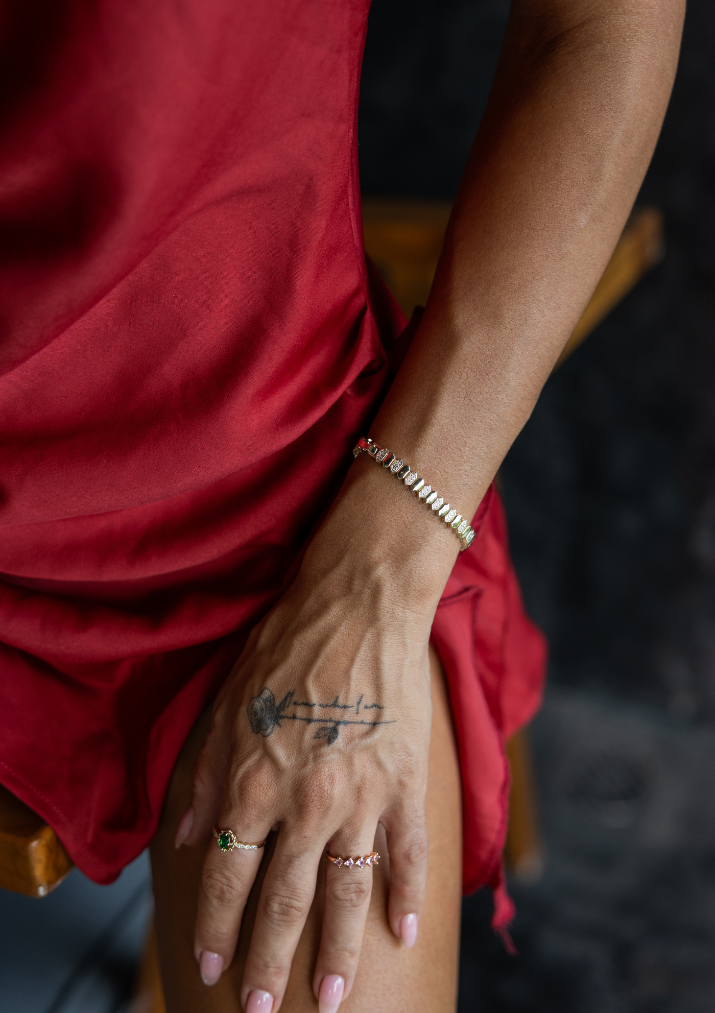 Oval Shape Tennis Bracelet – Gold Boho Jewelry  | My Bohemian Store