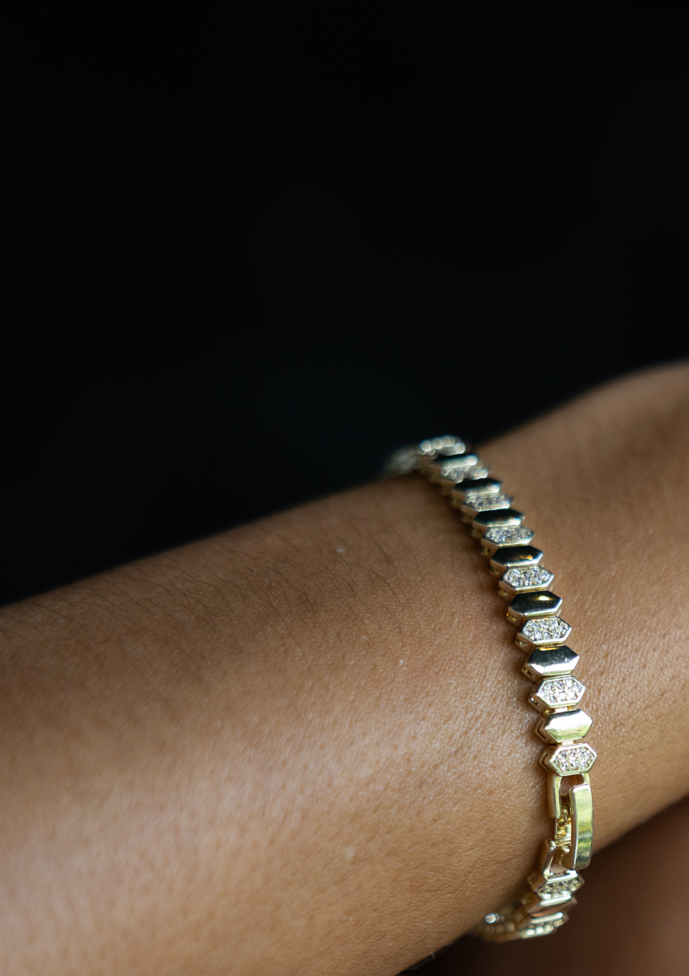 Oval Shape Tennis Bracelet – Gold Boho Jewelry  | My Bohemian Store