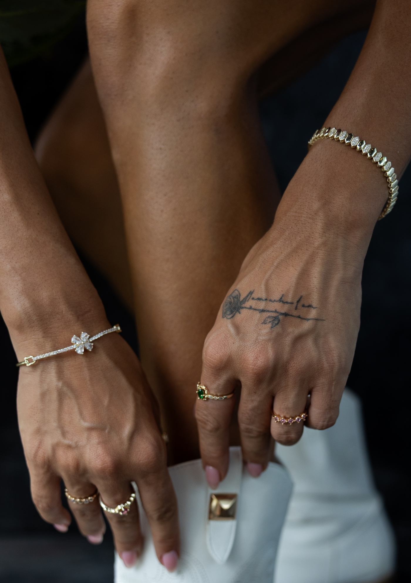 Oval Shape Tennis Bracelet – Gold Boho Jewelry  | My Bohemian Store