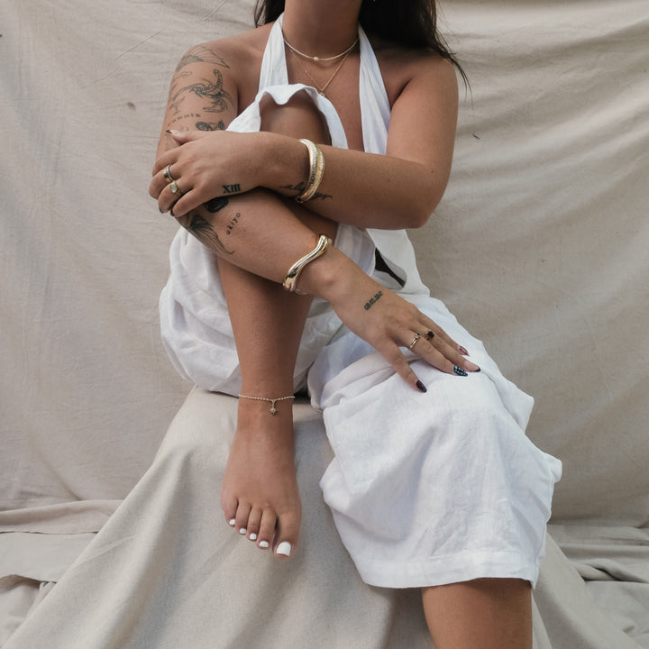 PEARL & POLAR STAR ANKLET | MY Bohemian Store
