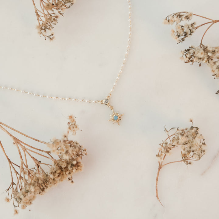 PEARL & POLAR STAR ANKLET | MY Bohemian Store