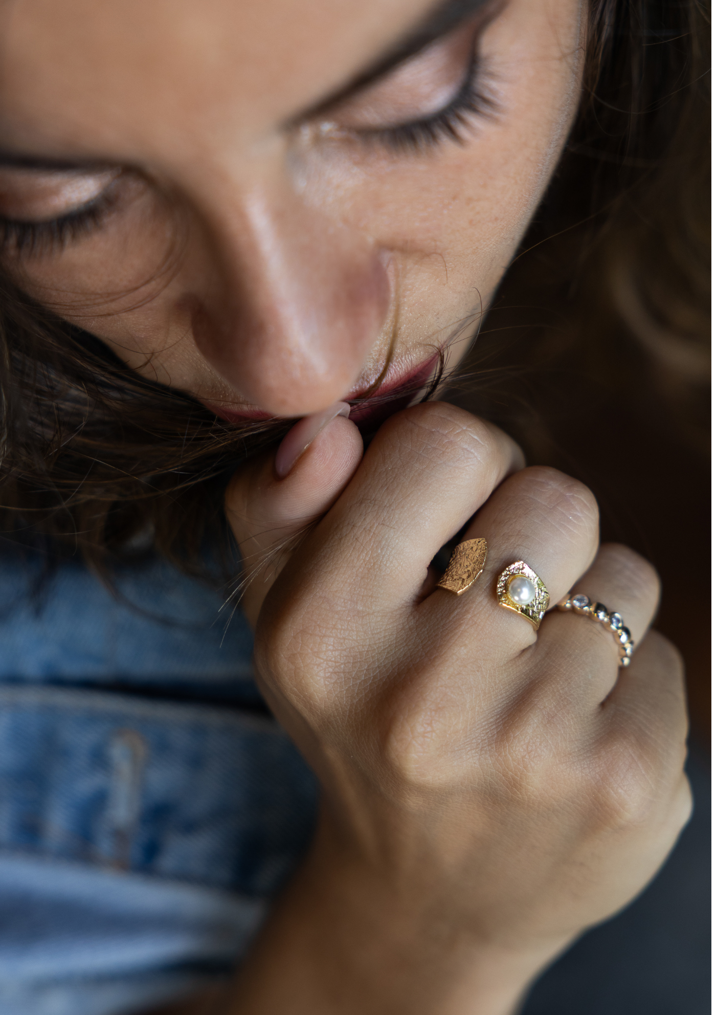 Pearl Ring – Adjustable Gold Boho Jewelry | My Bohemian Store