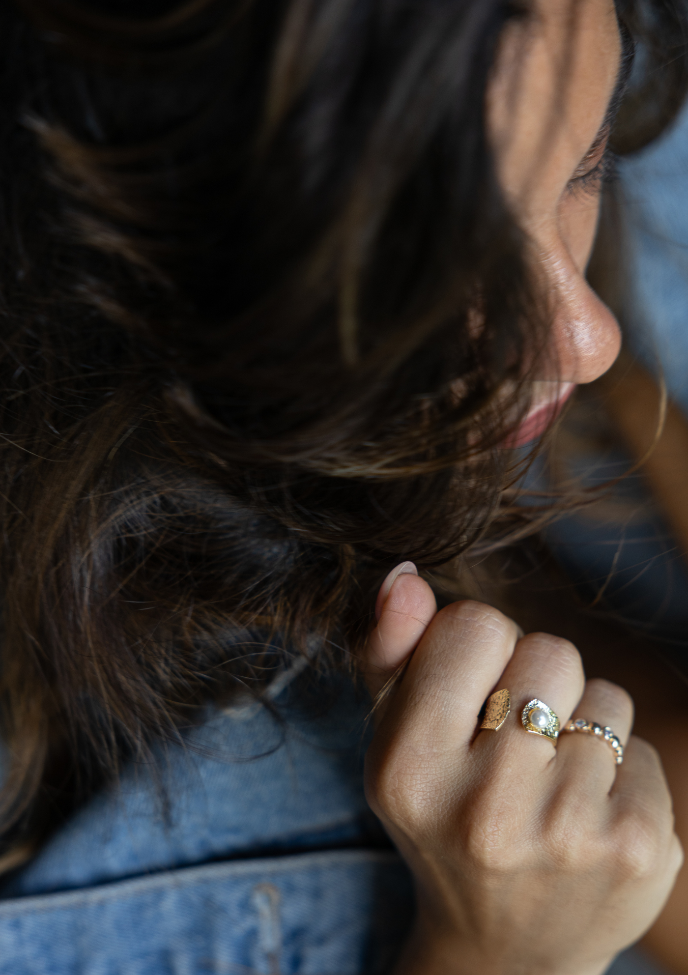 Pearl Ring – Adjustable Gold Boho Jewelry | My Bohemian Store