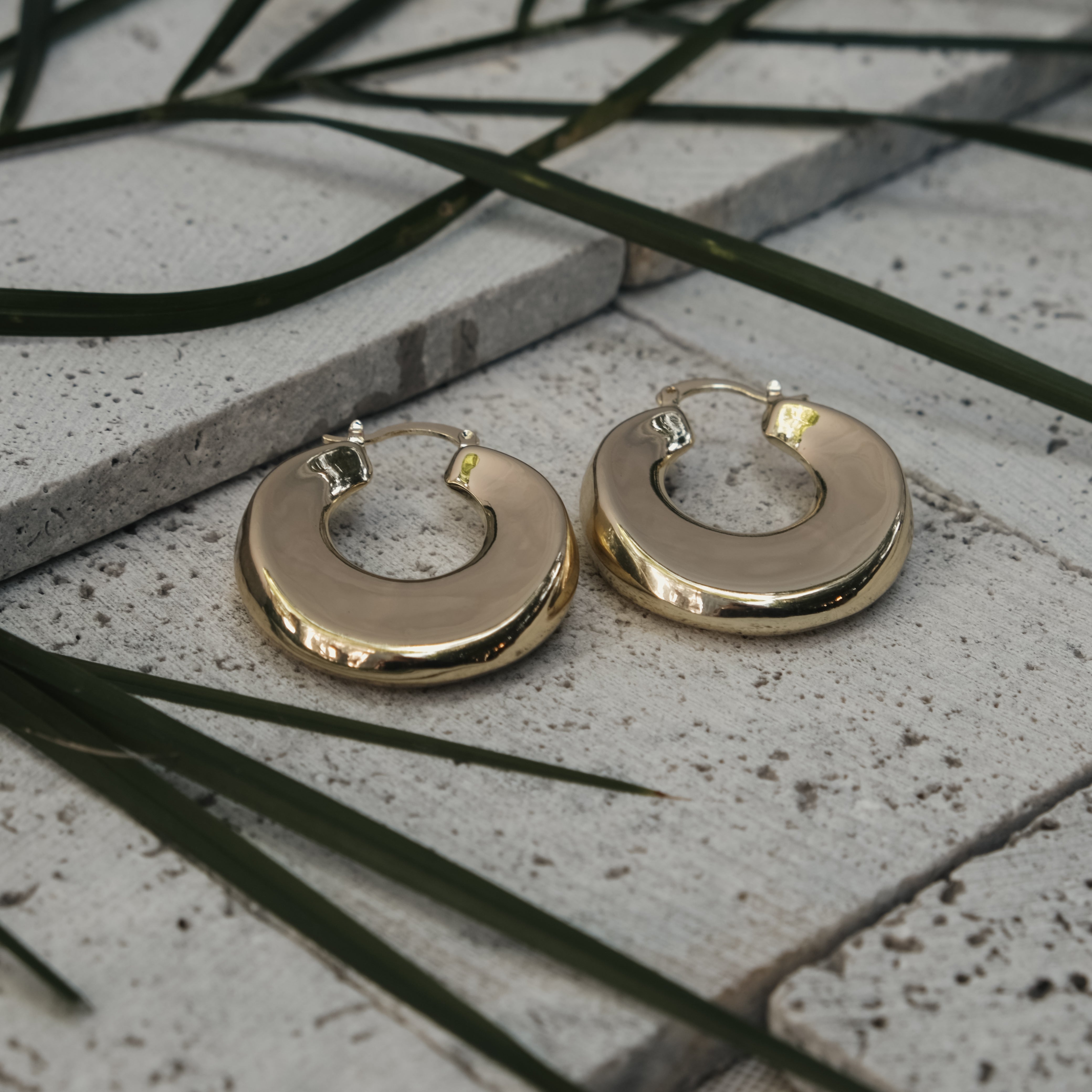 RETRO CHUNKY HOOPS GOLD | My Bohemian Store