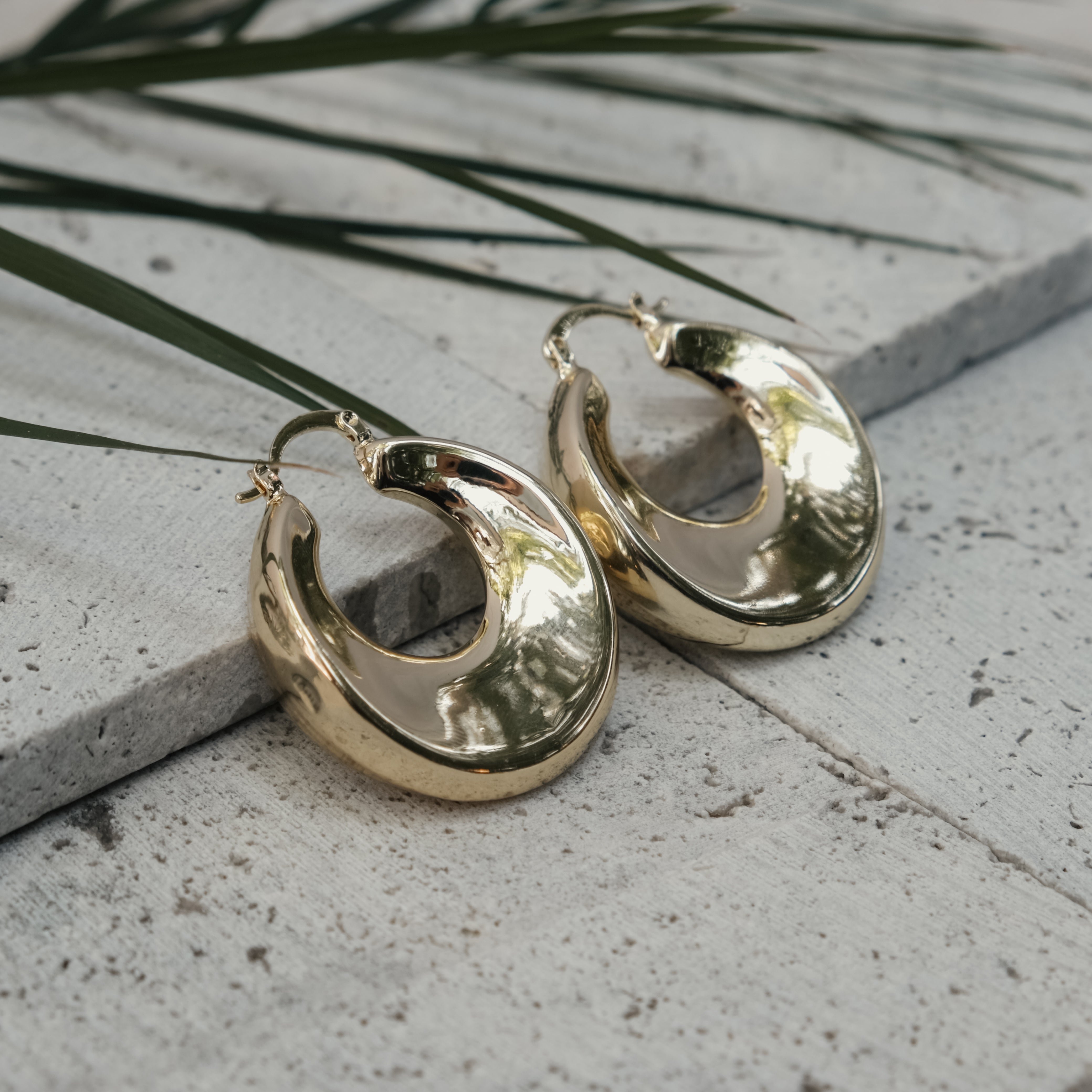 RETRO CHUNKY HOOPS GOLD | My Bohemian Store
