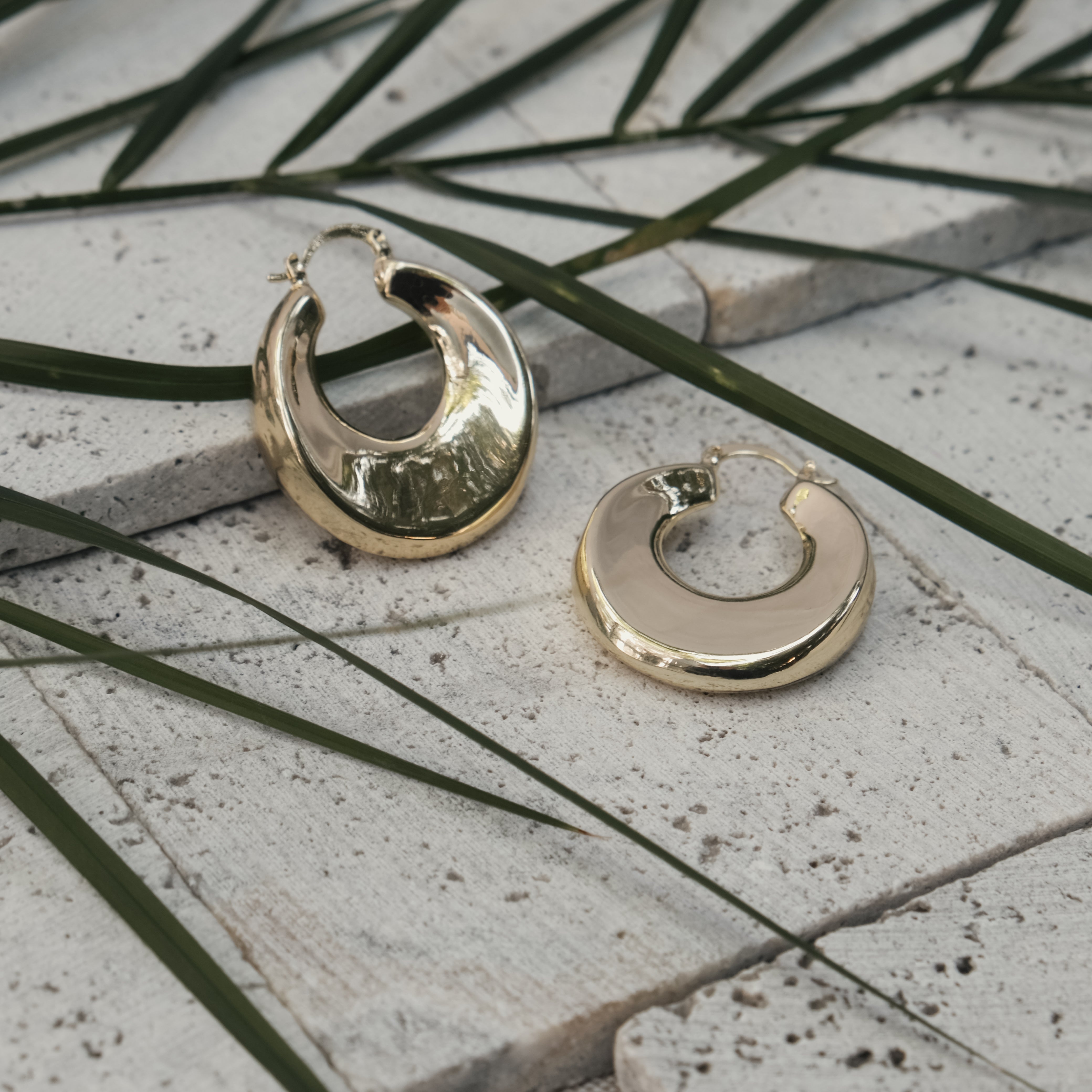 RETRO CHUNKY HOOPS GOLD | My Bohemian Store