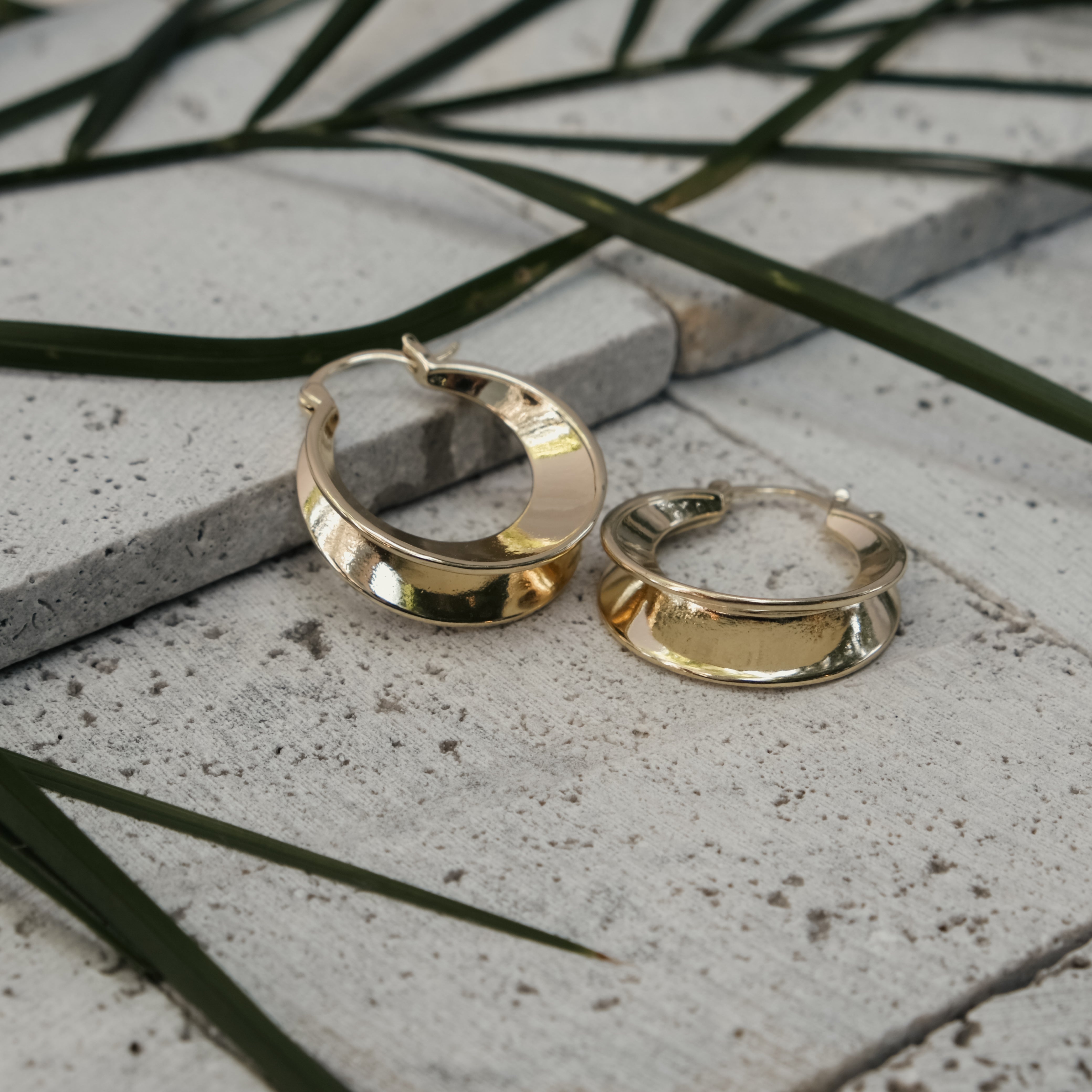 RETRO WAVY HOOP EARRINGS | My Bohemian Store