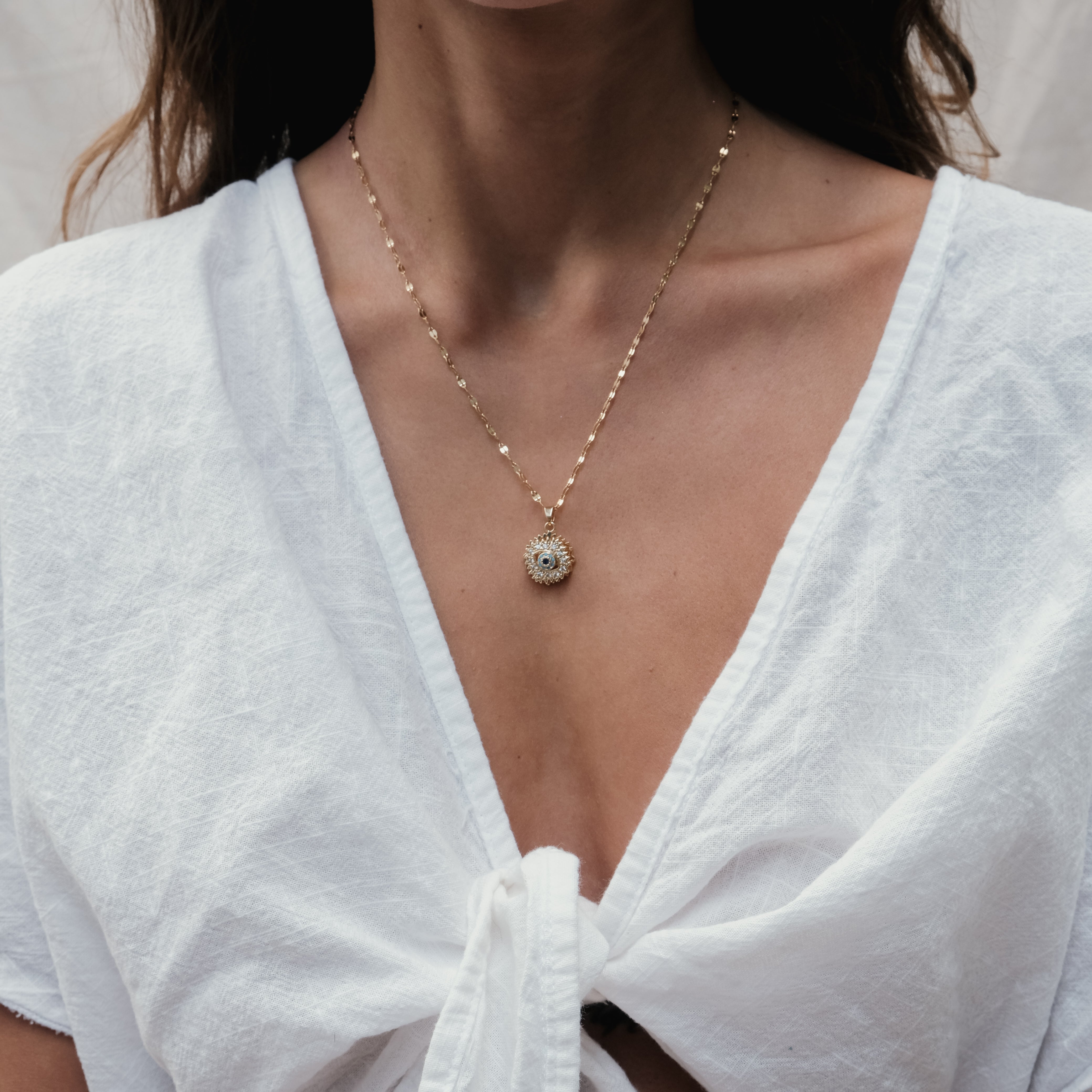 SPINNING EYE CHAIN NECKLACE | My Bohemian Store