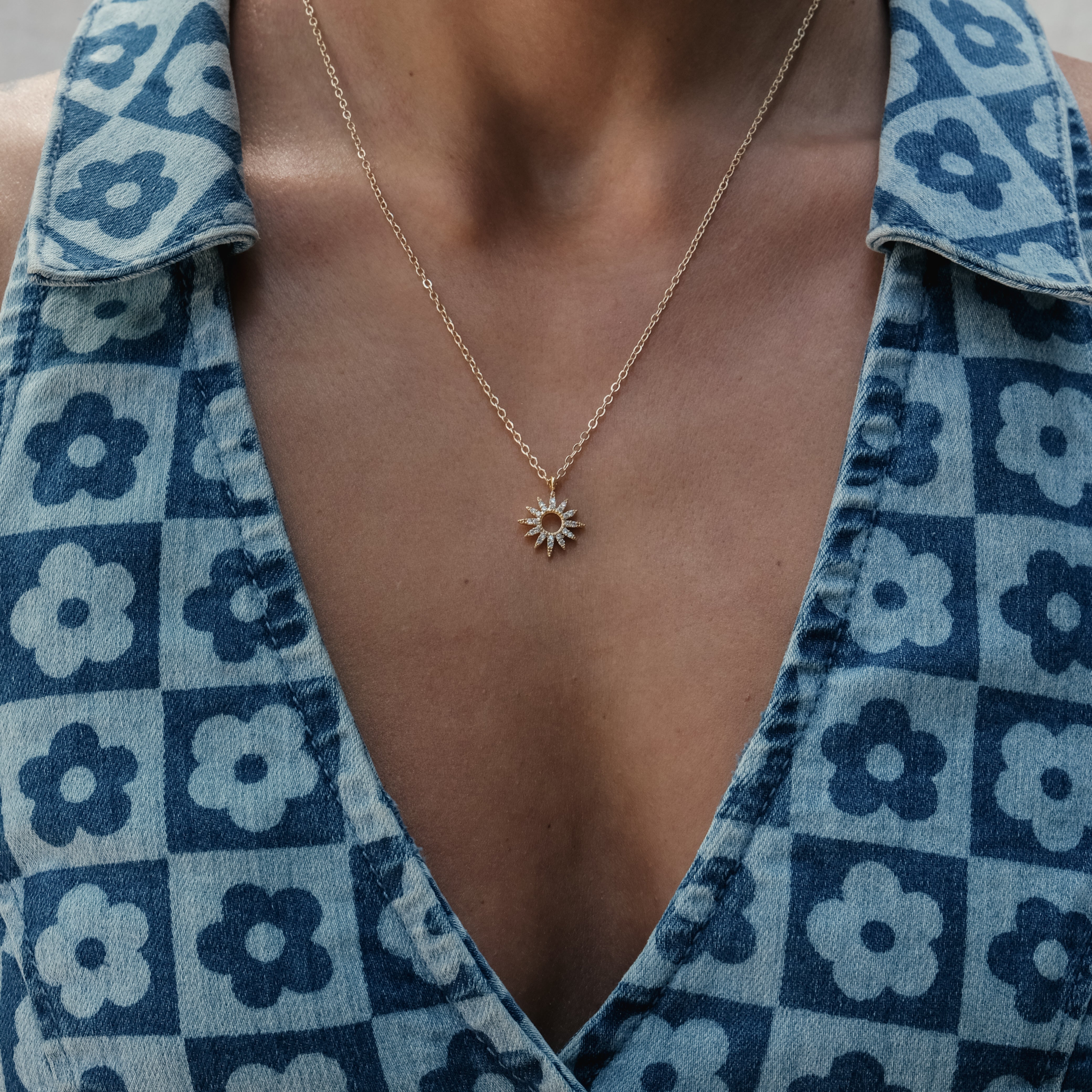 SUN CHAIN NECKLACE | My Bohemian Store