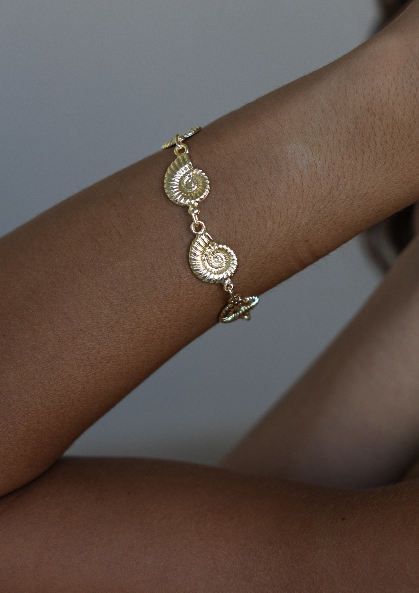 Spiral Seashell Bracelet – Gold Boho Jewelry | My Bohemian Store