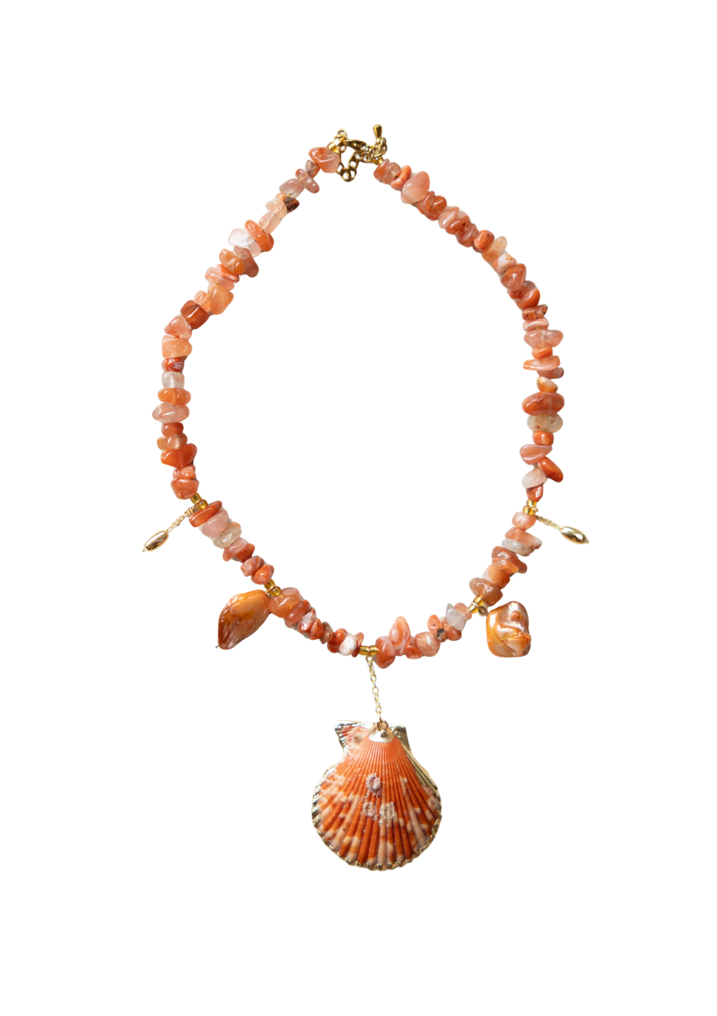 Sunset Glow Shell Necklace – Gold Beach-Inspired | My Bohemian Store
