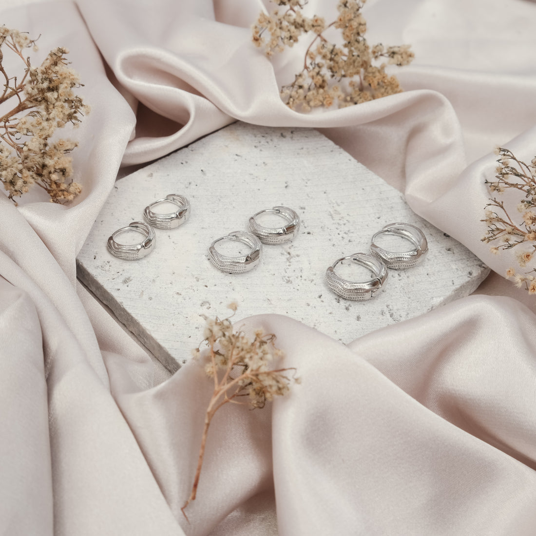 TEXTURED HOOPS - THREE SIZE