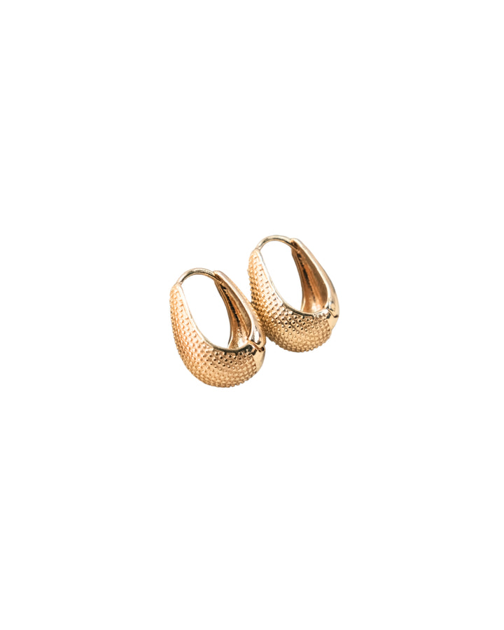 TEXTURED TEARDROP EARRINGS GOLD | My Bohemian Store